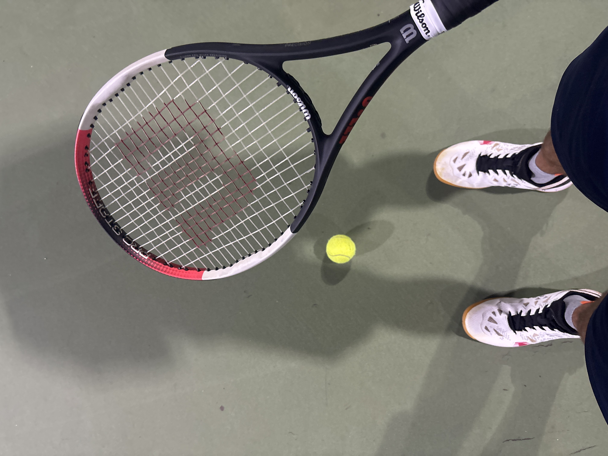 Nighttime tennis session documented by multiple witnesses
