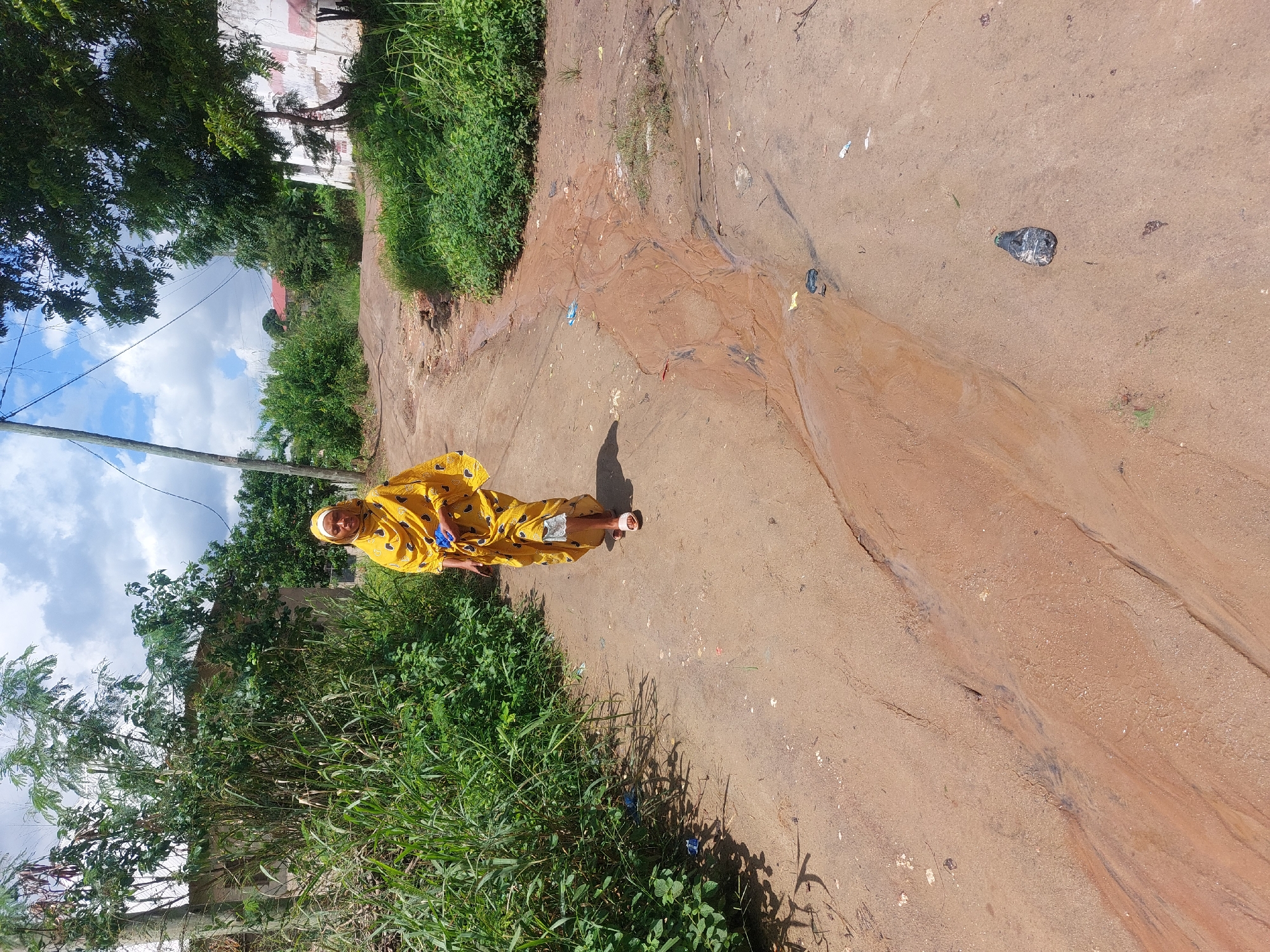 Road construction work documented in Dar es-Salaam residential areas
