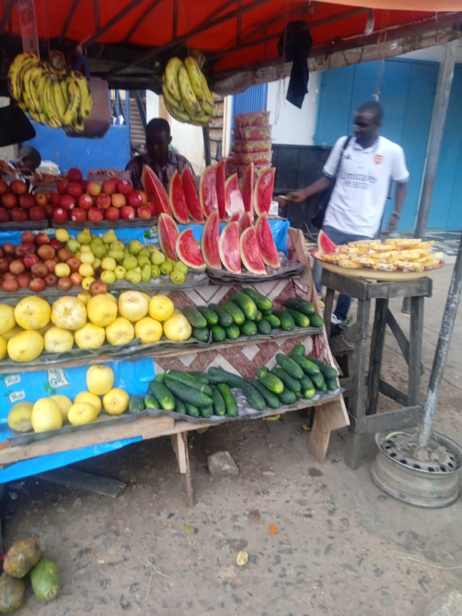 Street vendors active in Jos marketplace Monday afternoon