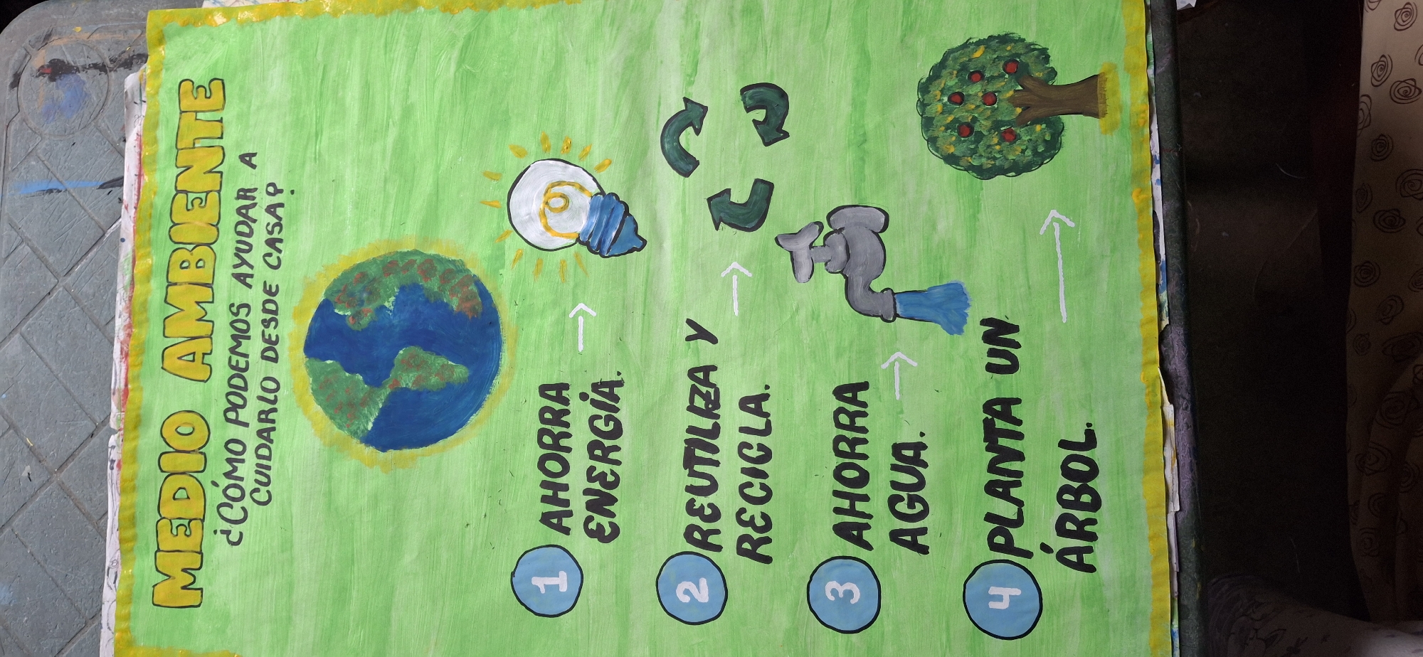 Homemade environmental poster documented in Venezuelan town