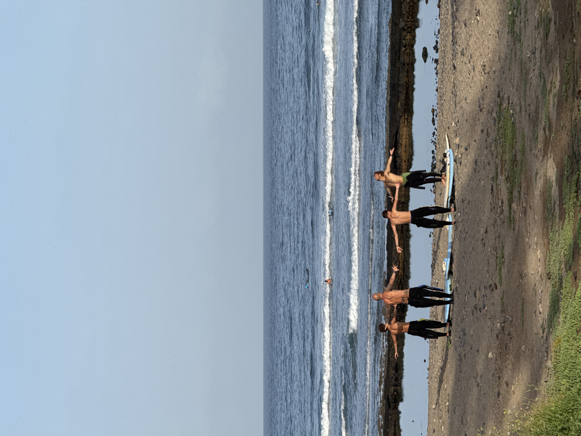 Rocky beach hangout on a calm Tenerife morning