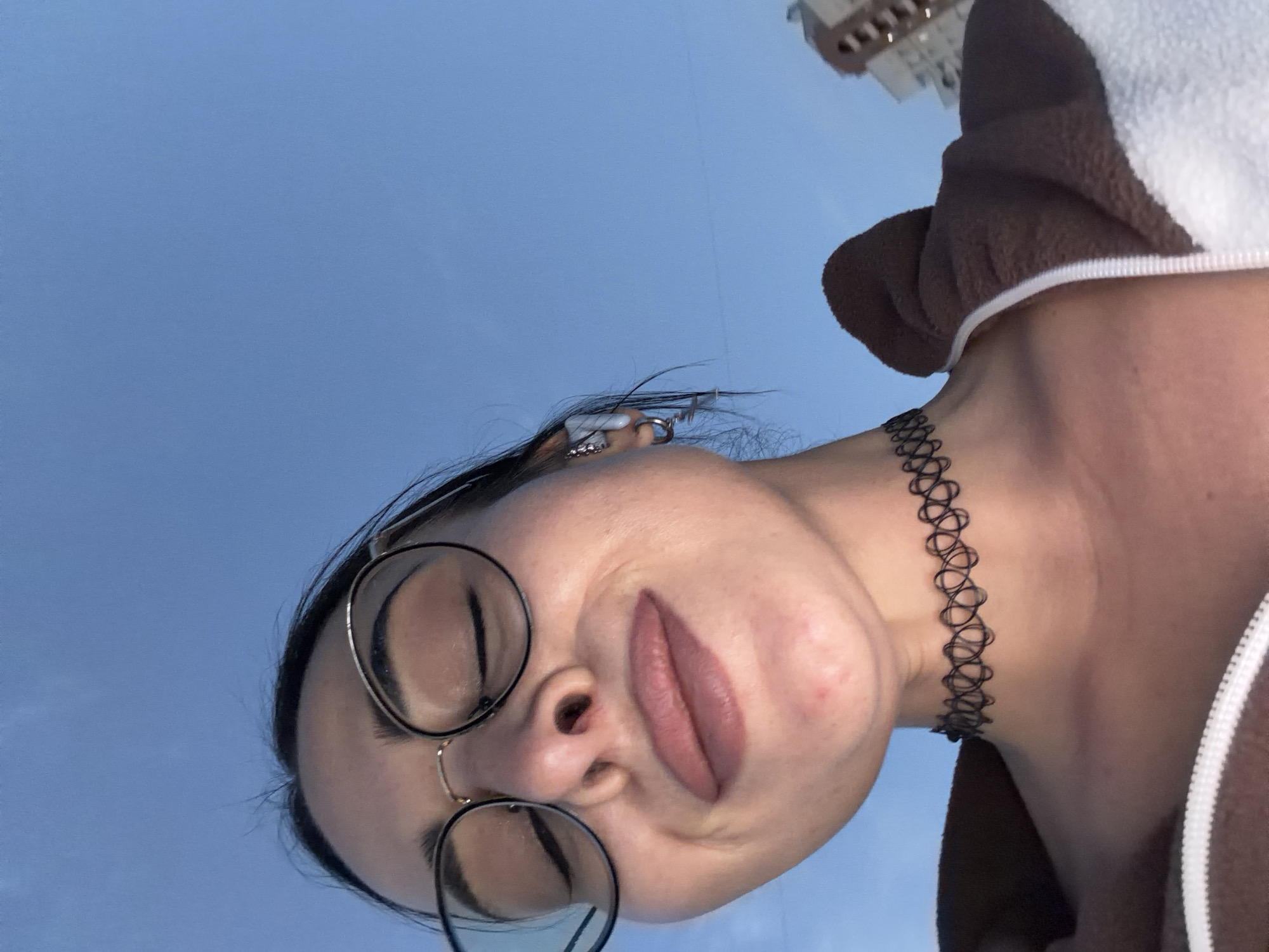 Woman documents evening stroll through Saint Petersburg streets