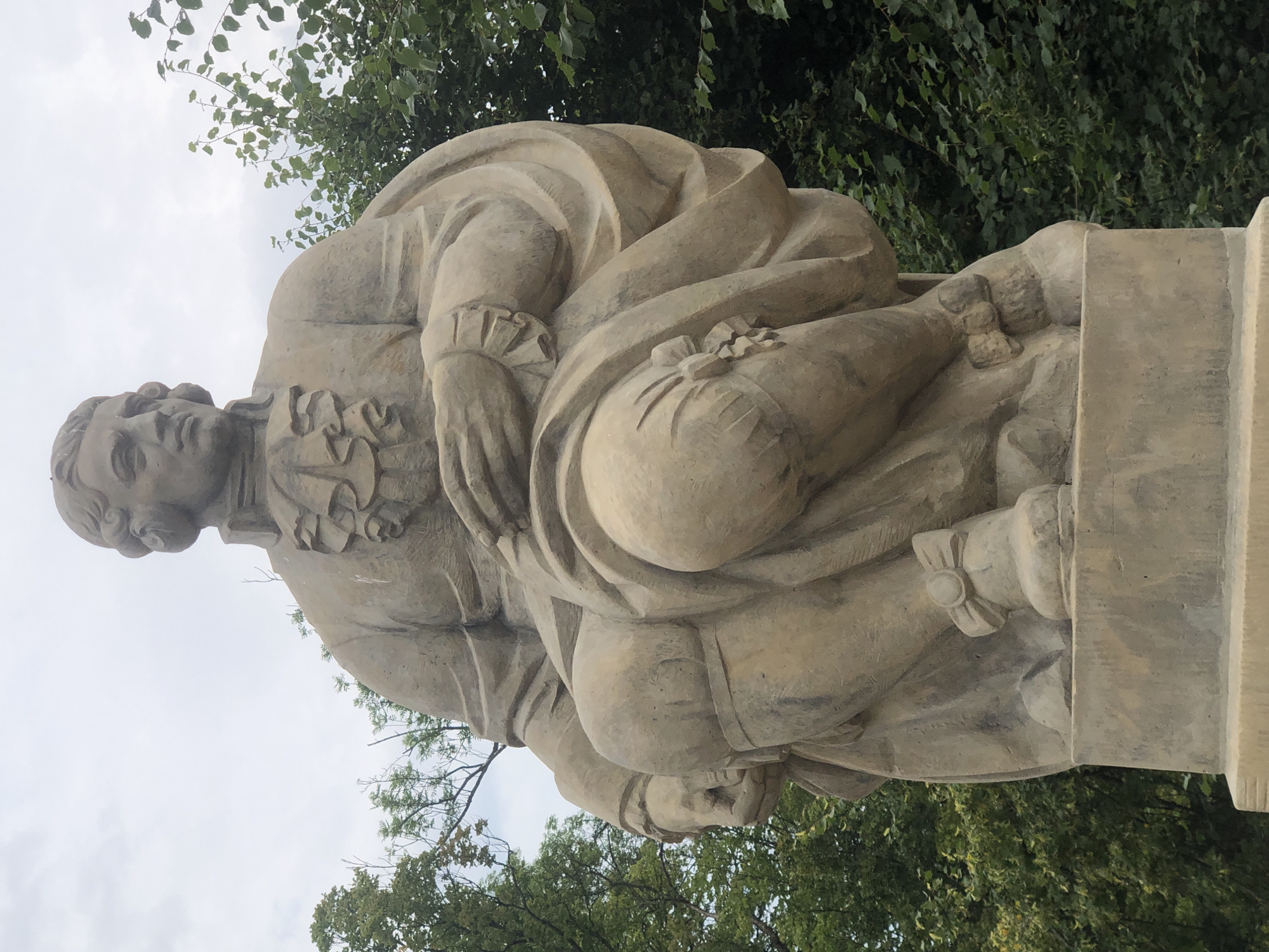 Sculptures and landmarks across Warsaw's Royal Baths Park