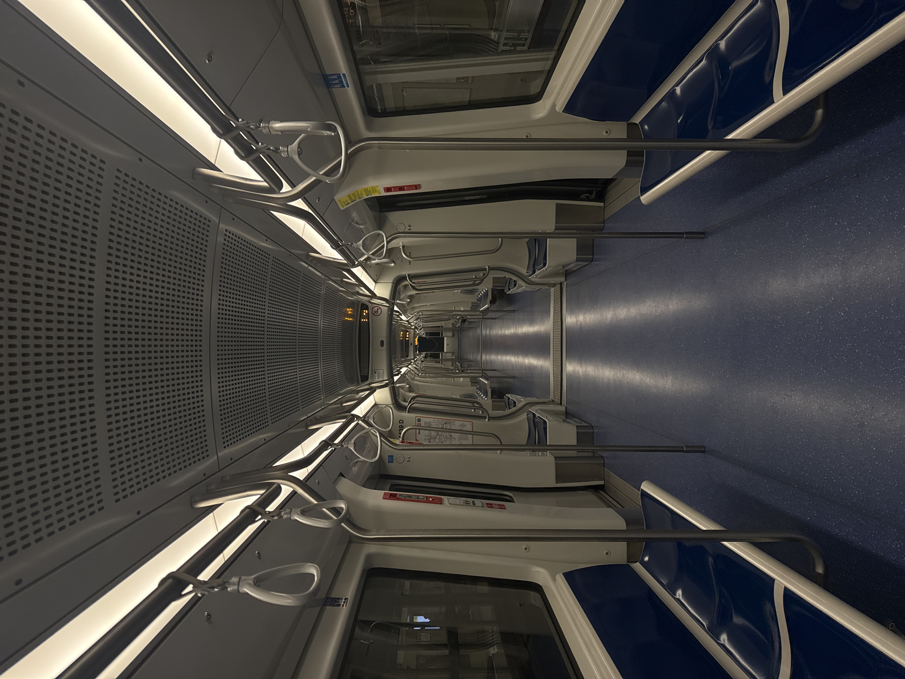 Empty M4 metro car documented in Milan