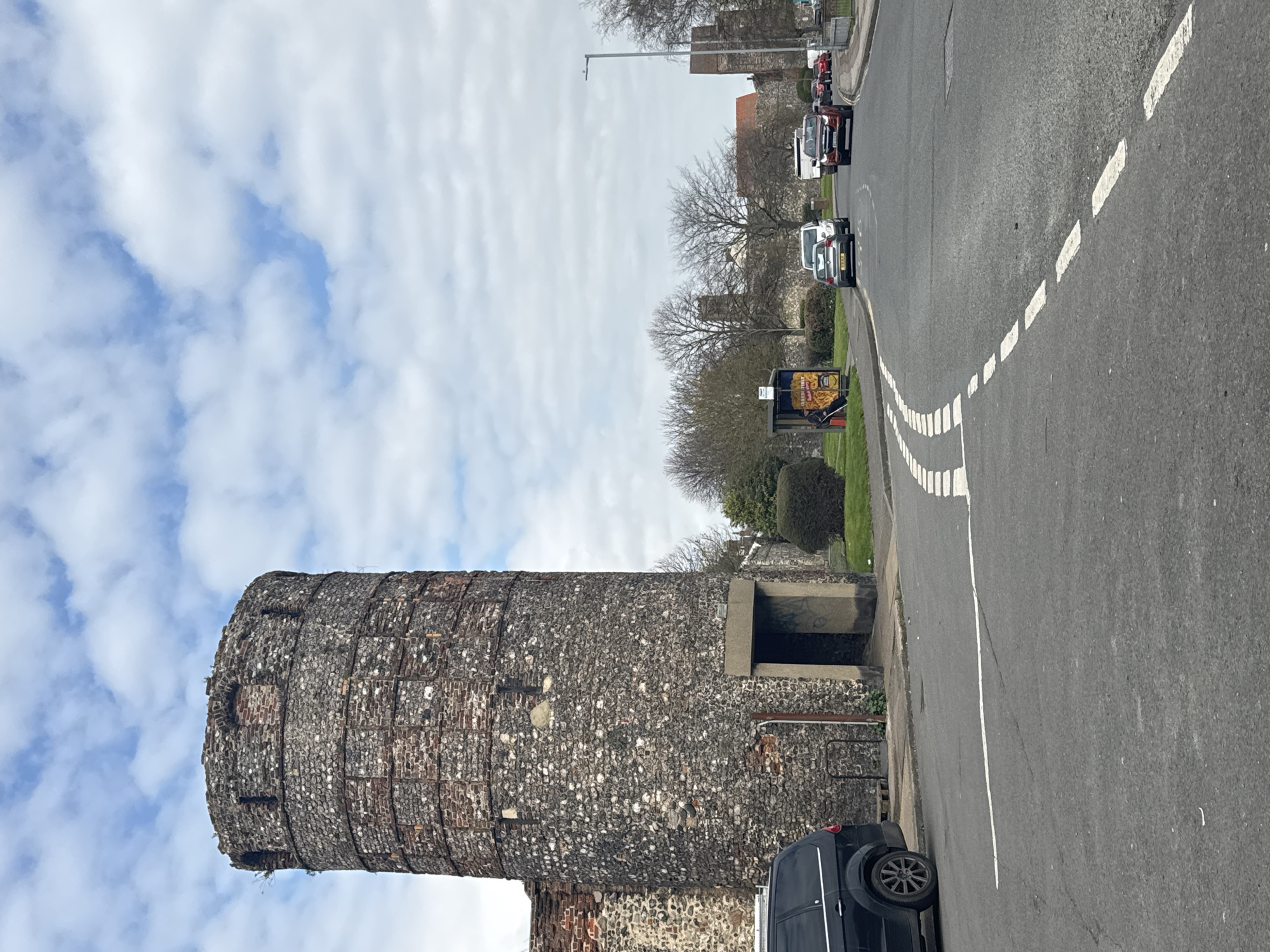 Historical stone tower documented in Gorleston-on-Sea