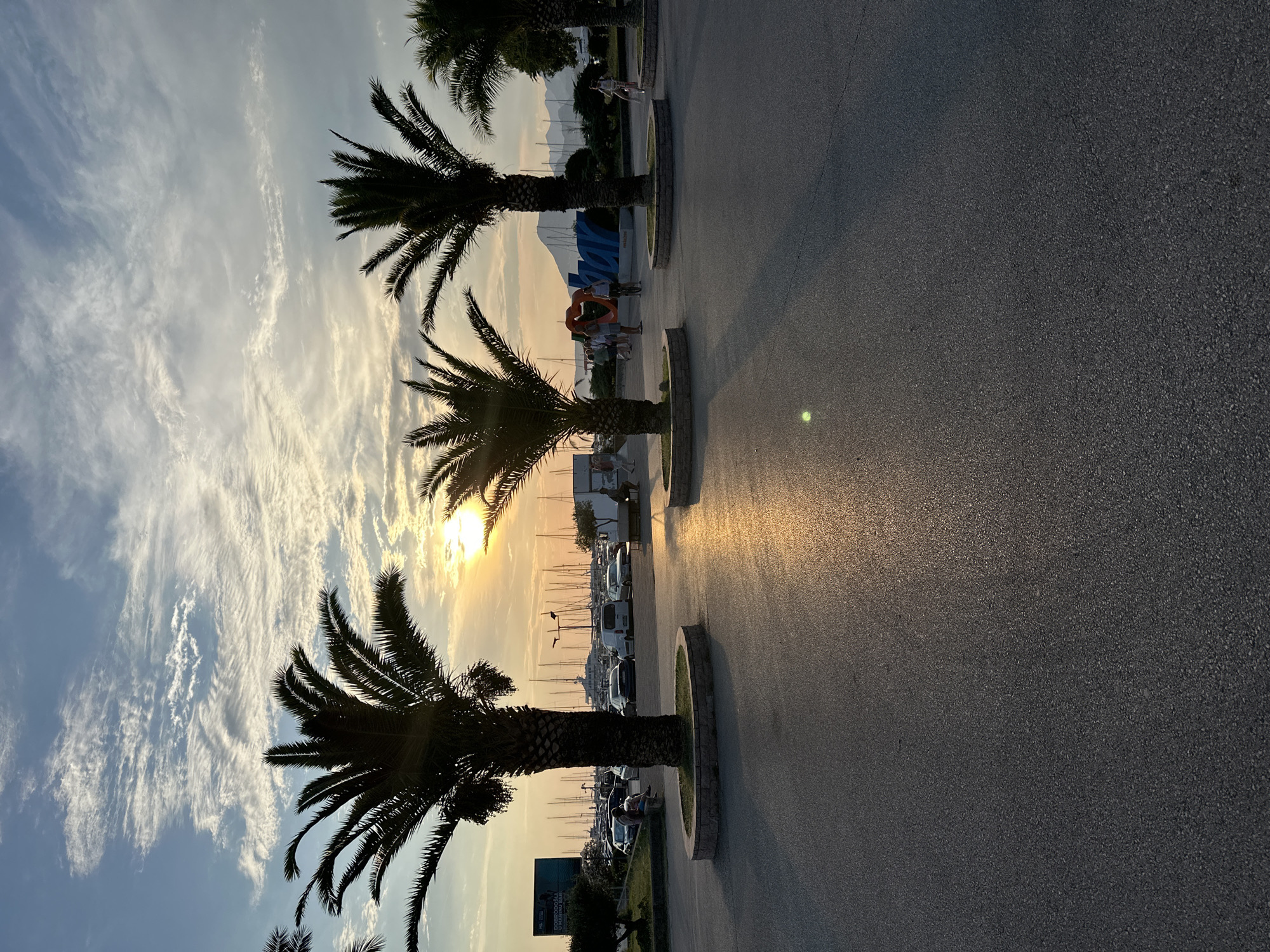 Golden hour to dusk across Bar, Montenegro's waterfront and streets