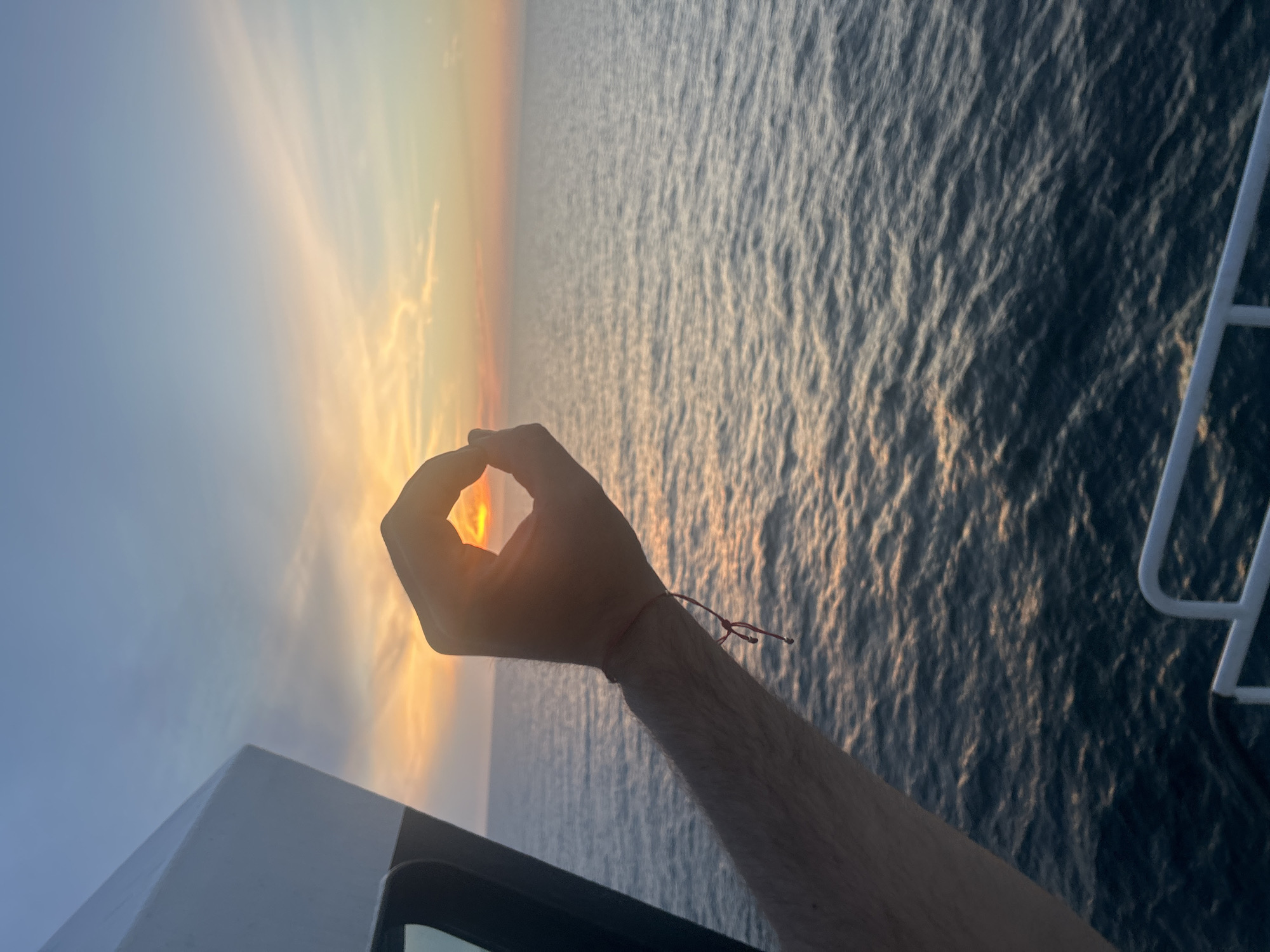 Baltic Sea sunset documented from vessel over 33-minute period
