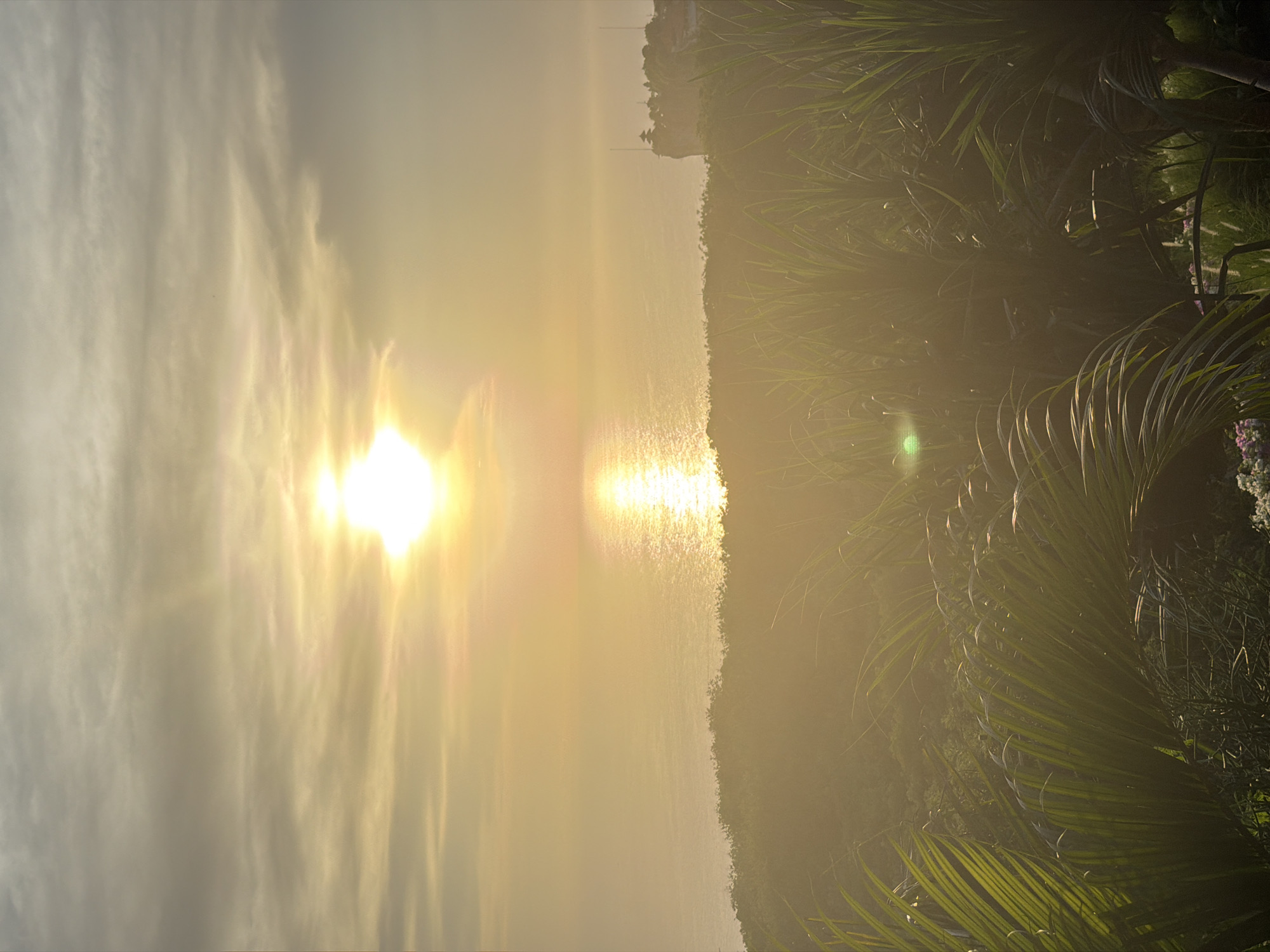Sunrise captured over ocean waters in Kuta Selatan Indonesia