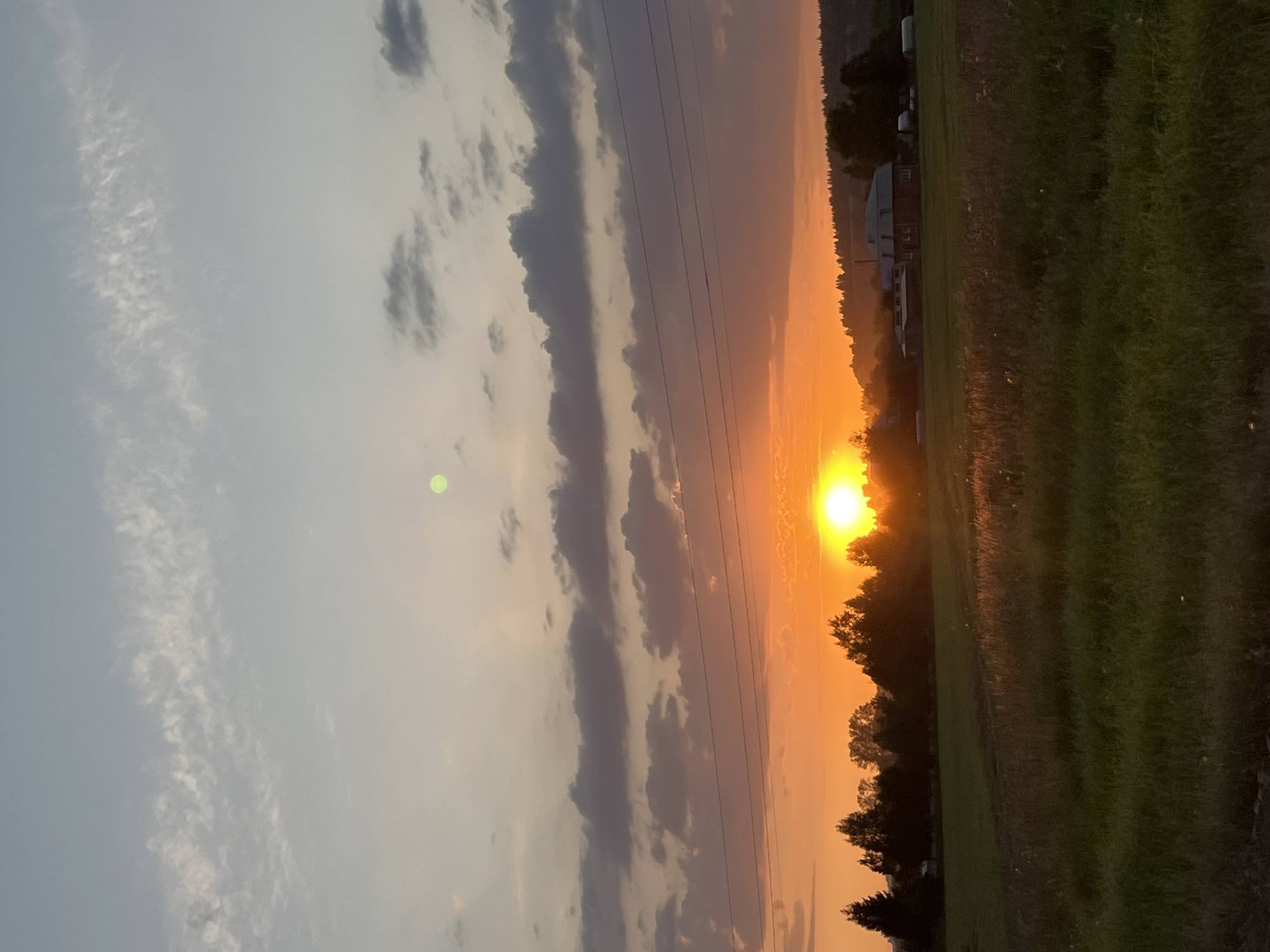 Sunset and a fuel stop in Kueda, Russia