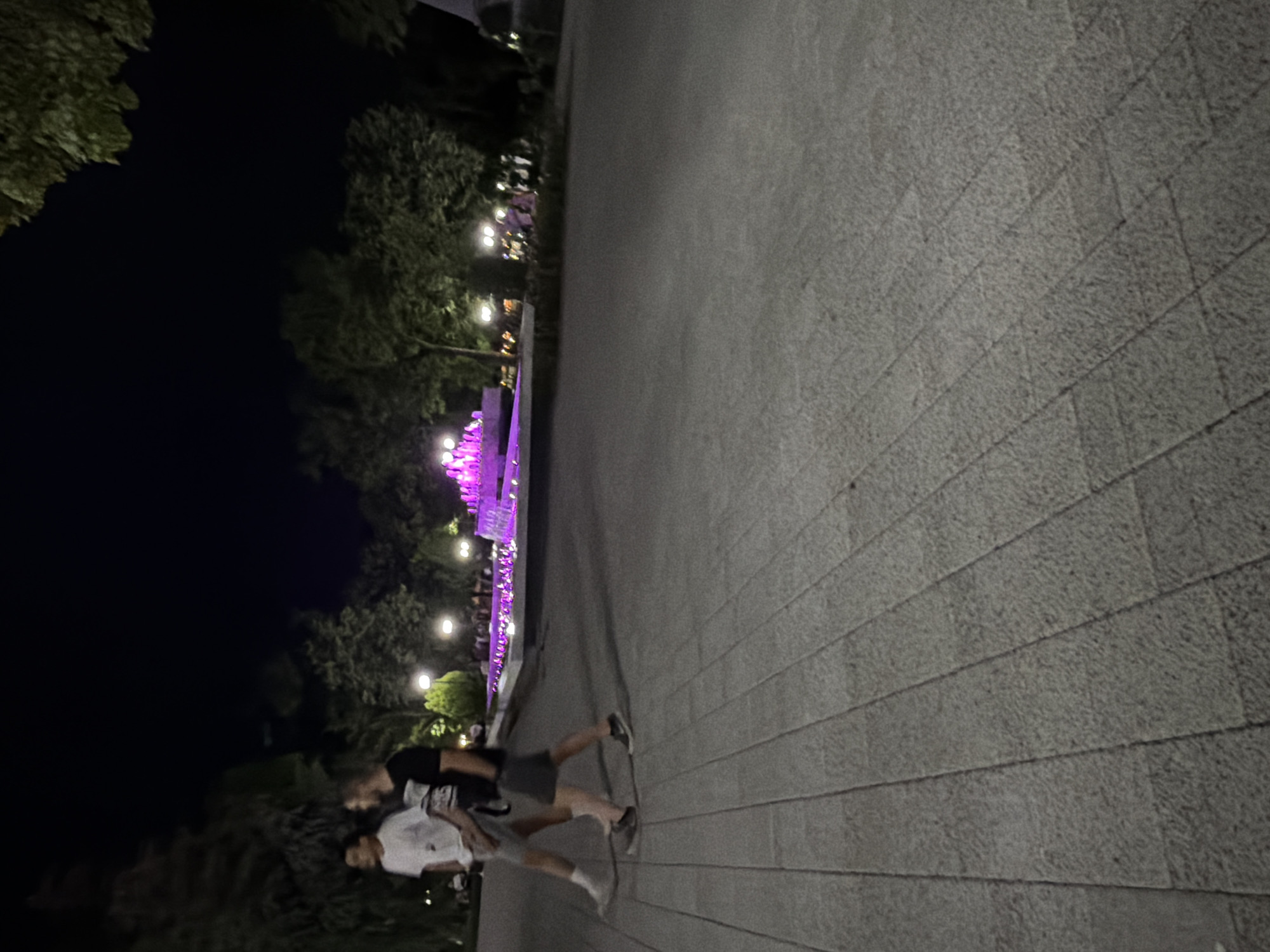 Evening crowd enjoys colorful fountain display in Stara Zagora park