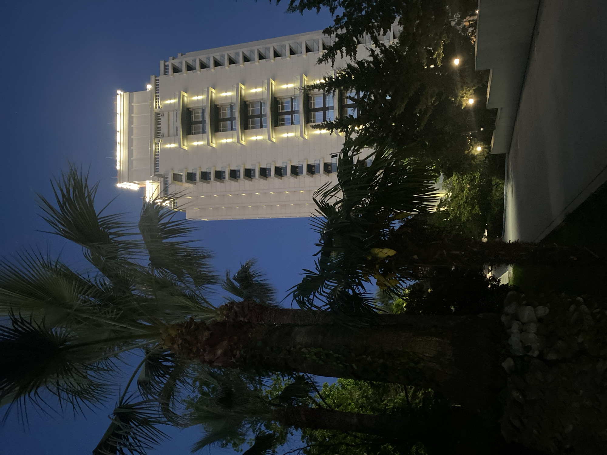 Evening scenes documented at Azimut Hotel in Sochi, Russia