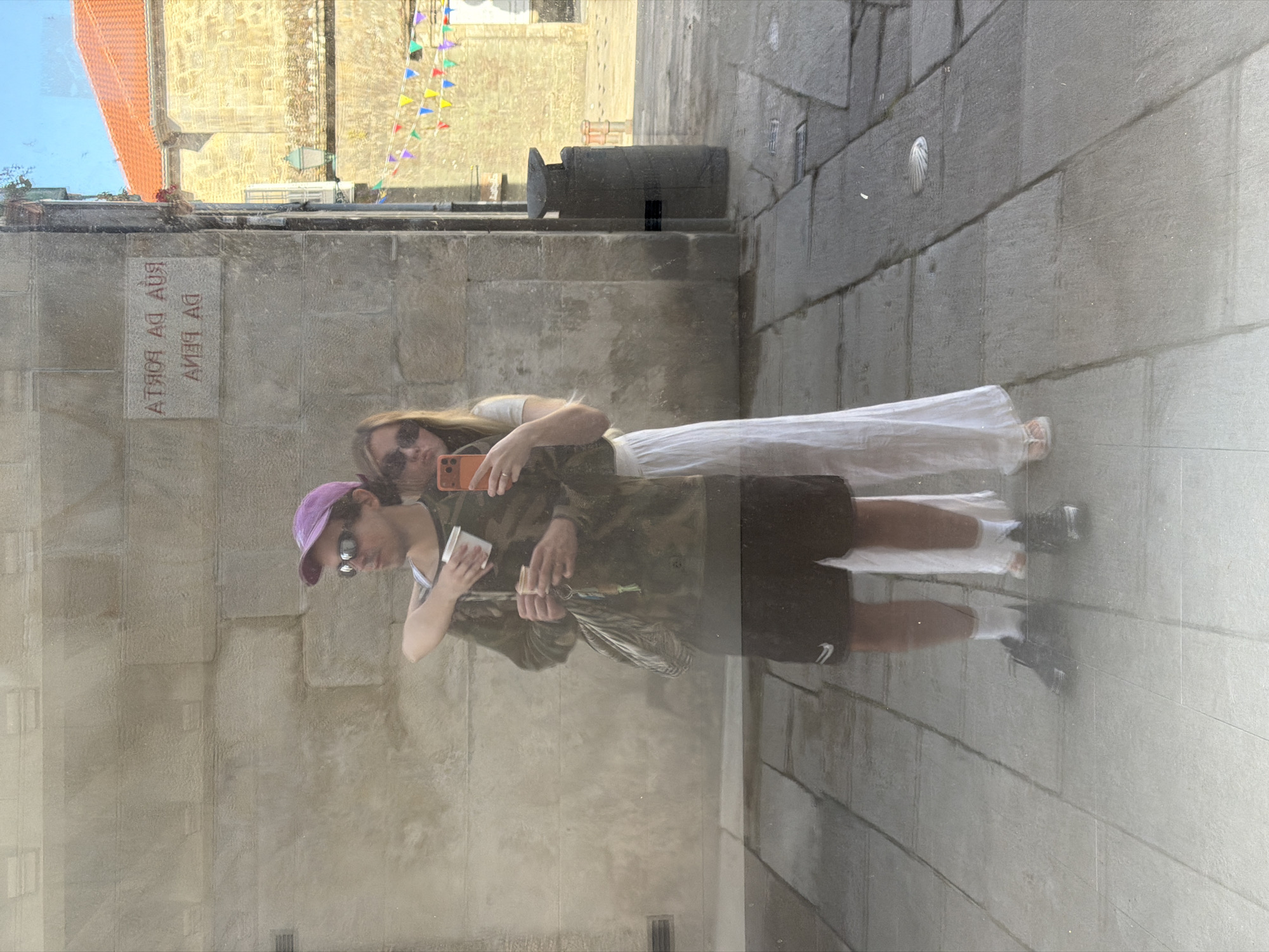 Sunny morning stroll through Santiago de Compostela's historic center