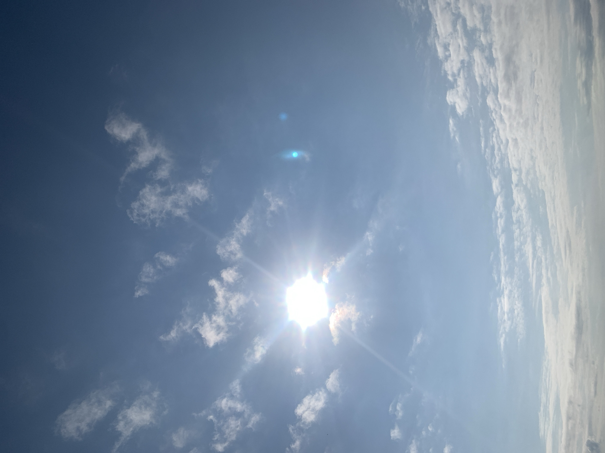 Morning skies over Kolomyia, from clear sun to cloud cover