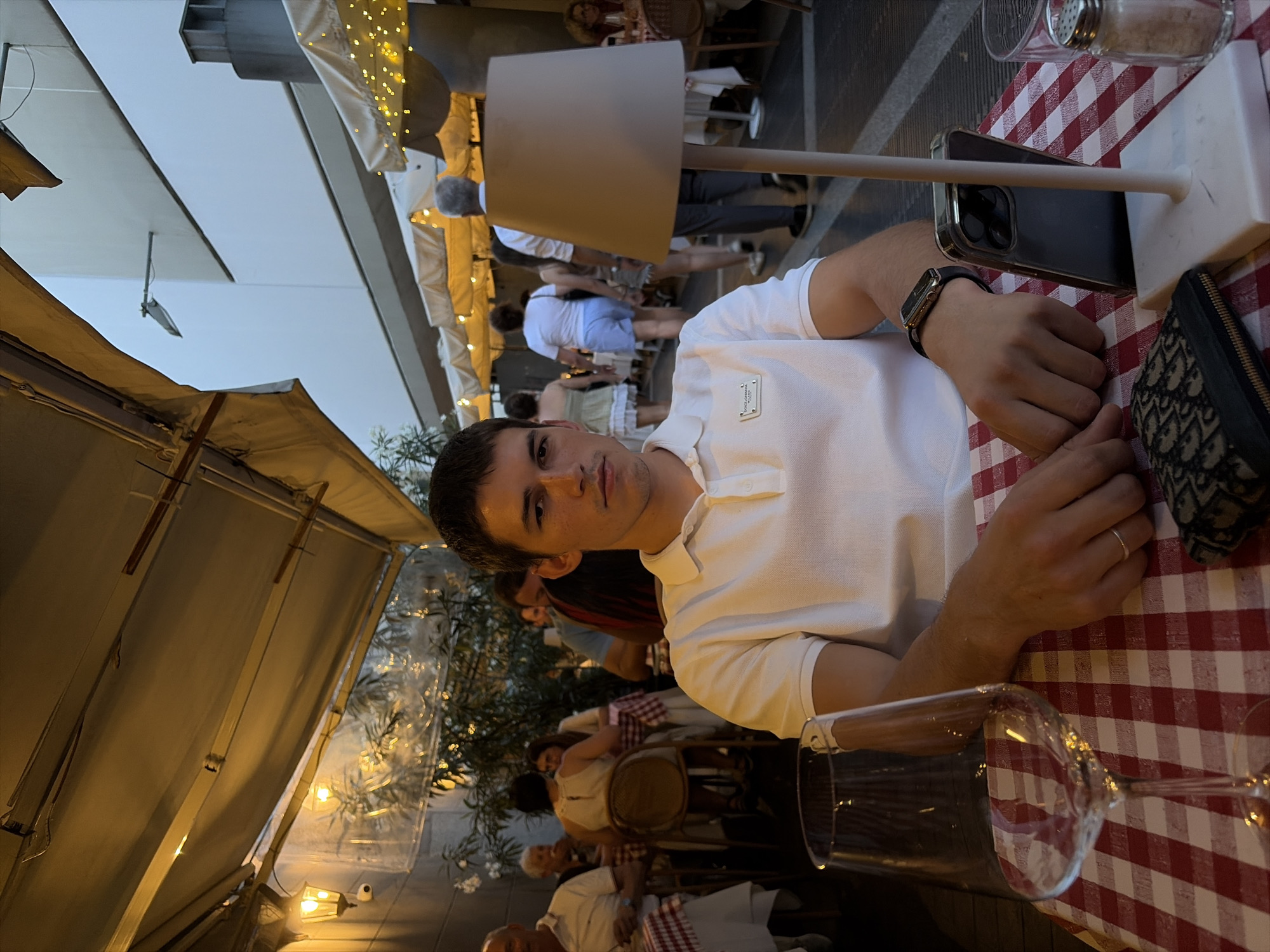 Evening dining and street scenes in Milan