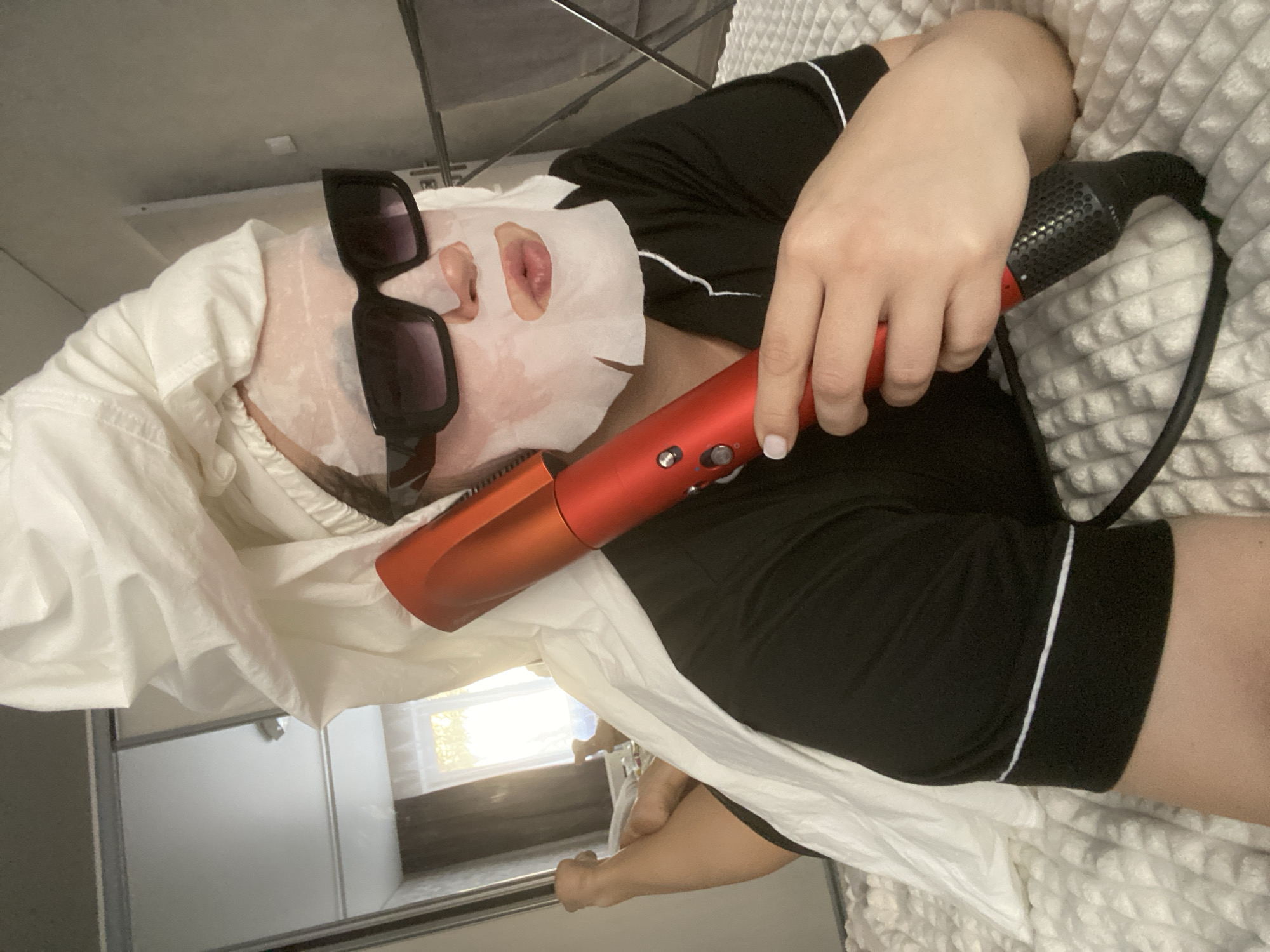 Beauty routine documented in Sochi with facial treatments
