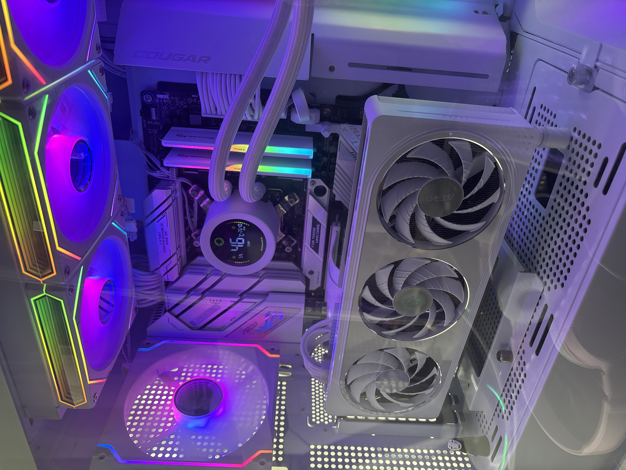 RGB PC build and grapevine sky shots on a sunny afternoon