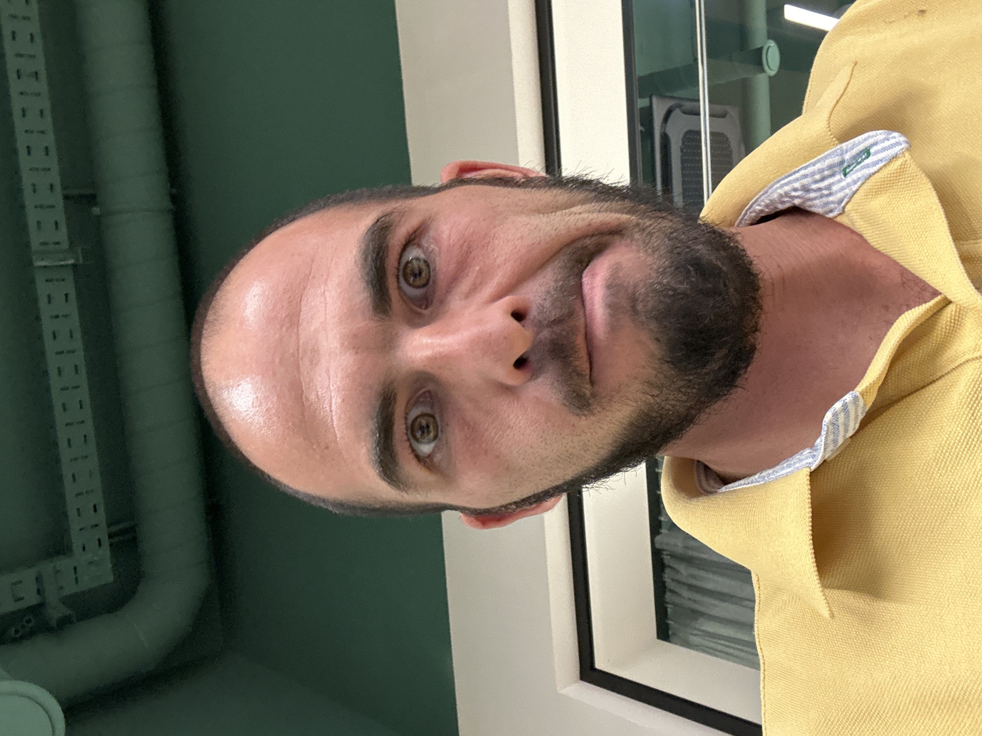 Selfies and foam sculpture painting in a Budva workspace