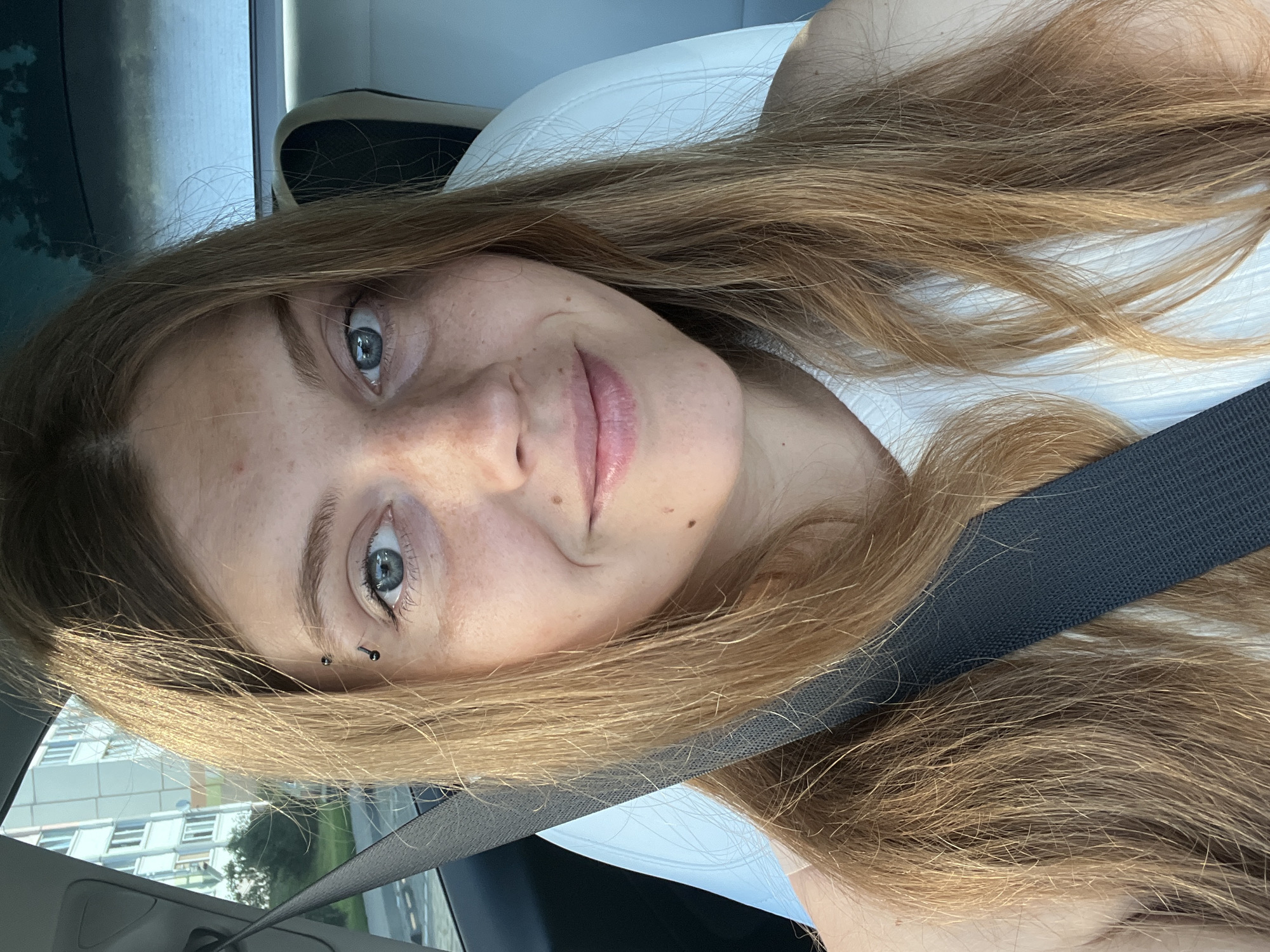 Car selfies on a rural road in Belarus