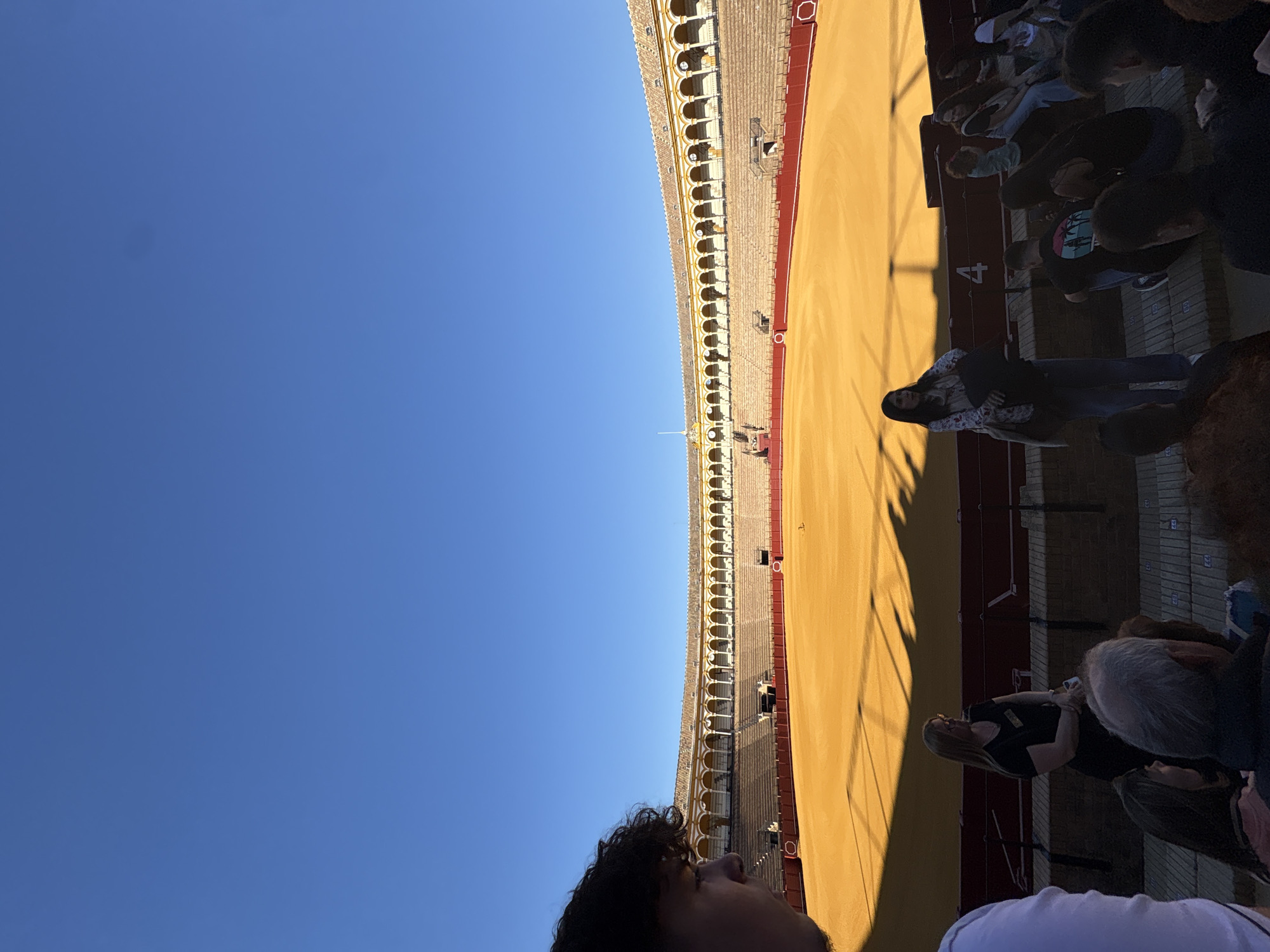 Interior view captured at Sevilla's historic Maestranza bullring