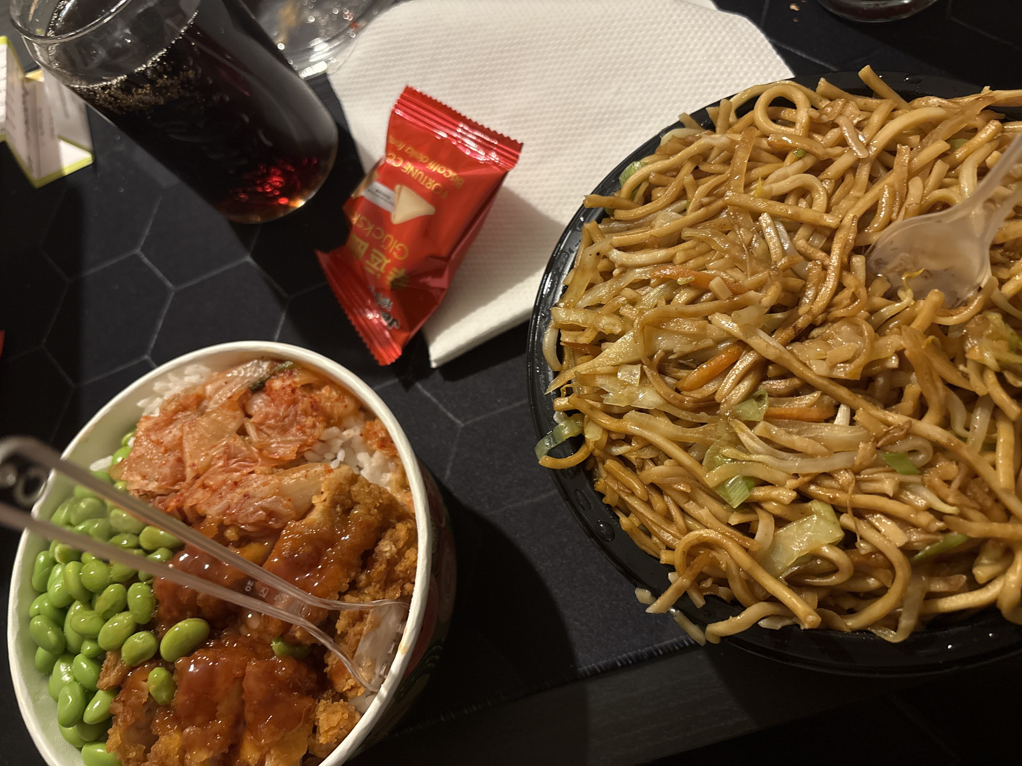 Takeout meal photographed from above in Mönchengladbach