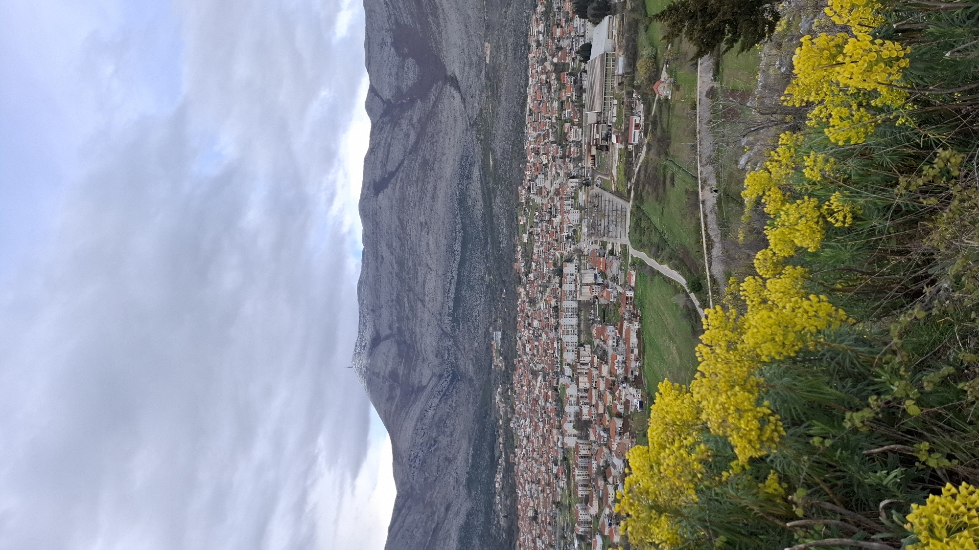Panoramic views capture Trebinje city and historic monastery