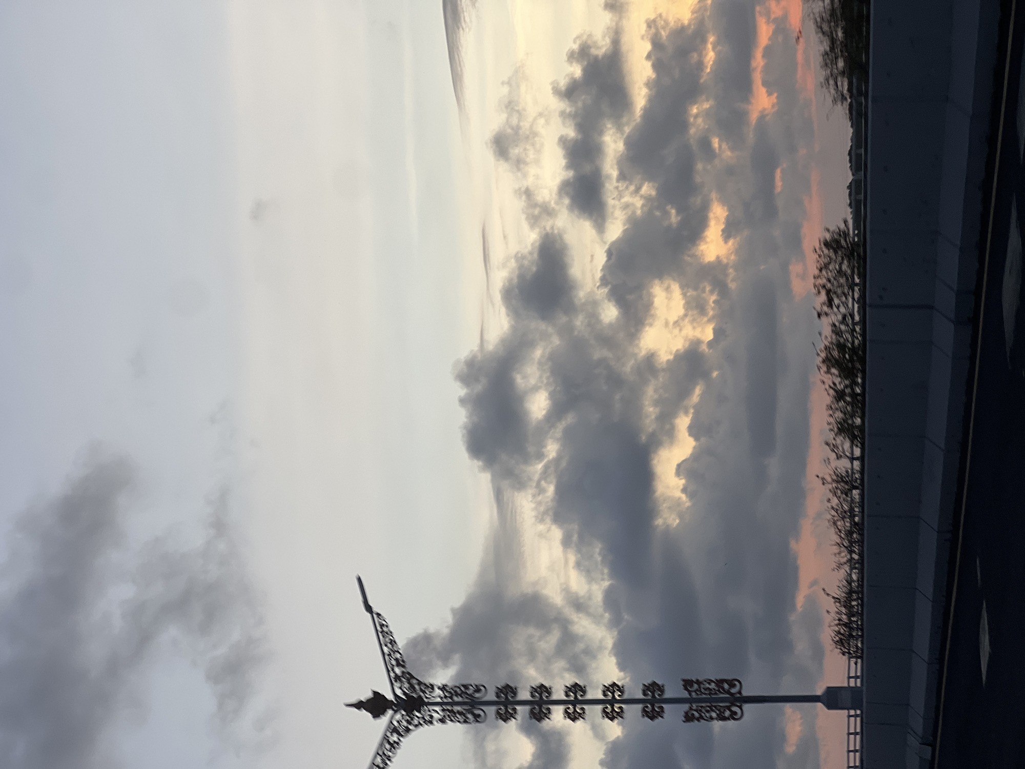 Ornate streetlamp at dusk in Kuta, Bali