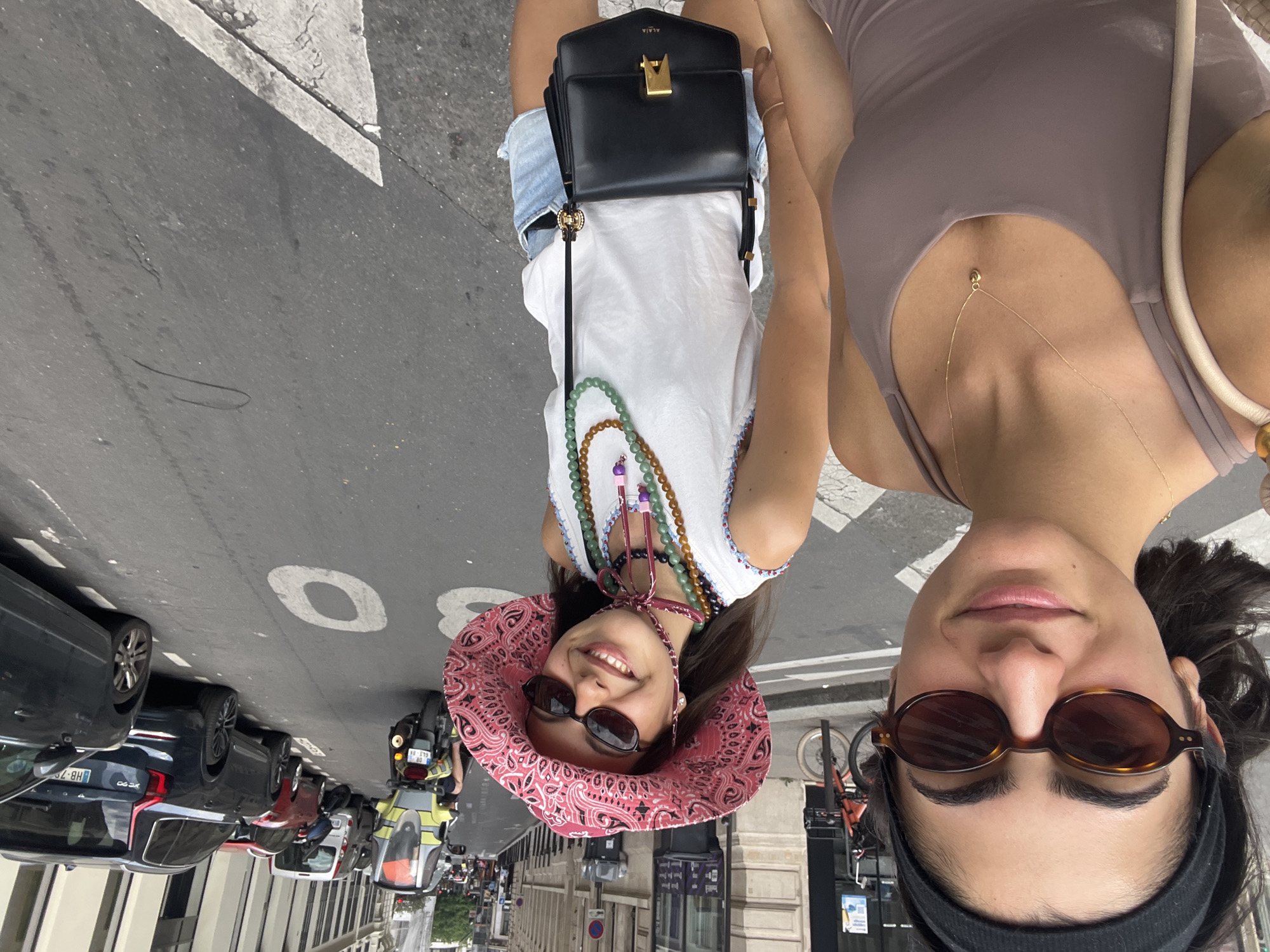 Street-level and aerial views of Paris on a June afternoon