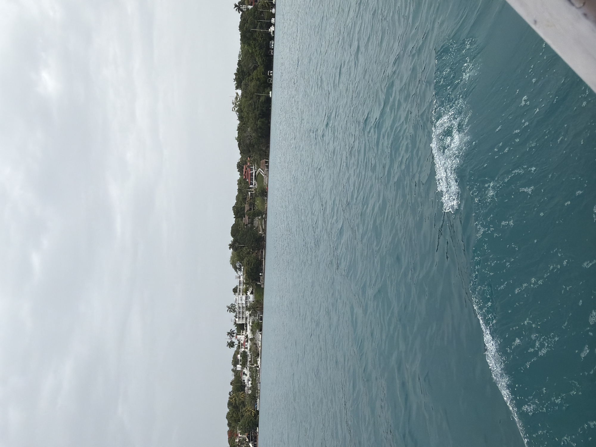 Out on Bacalar Lagoon under overcast skies