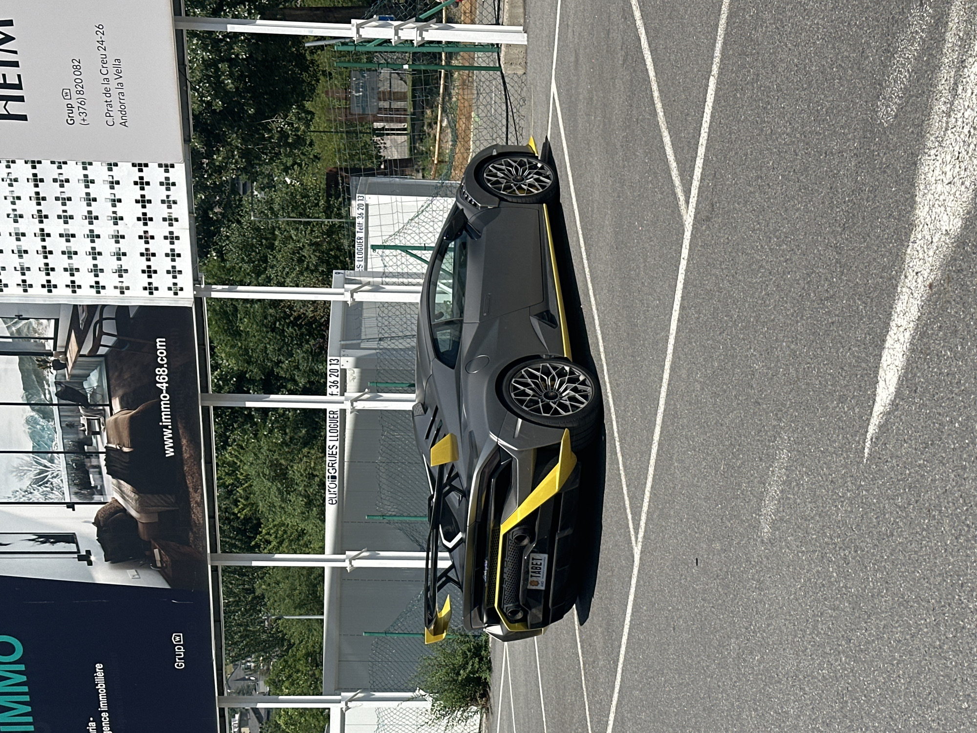 Morning scenes captured in Andorra la Vella parking lots and streets
