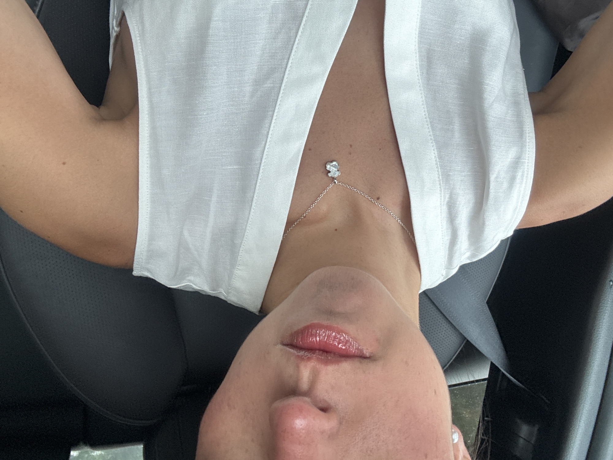 Woman observed in Mazda driver's seat Sunday evening