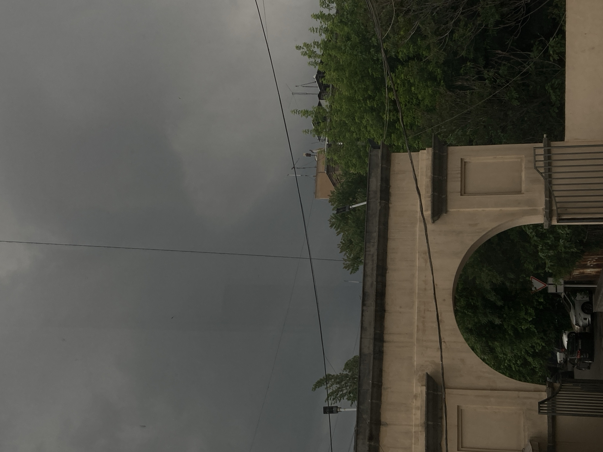 Dark storm clouds observed over Yerevan, Armenia