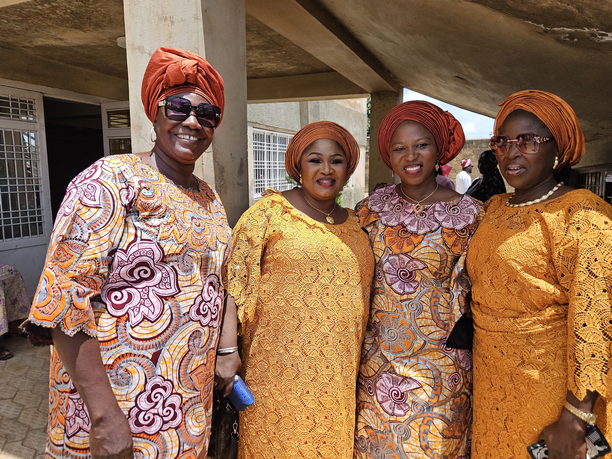 Formal gathering in Kabong, Nigeria, traditional dress throughout