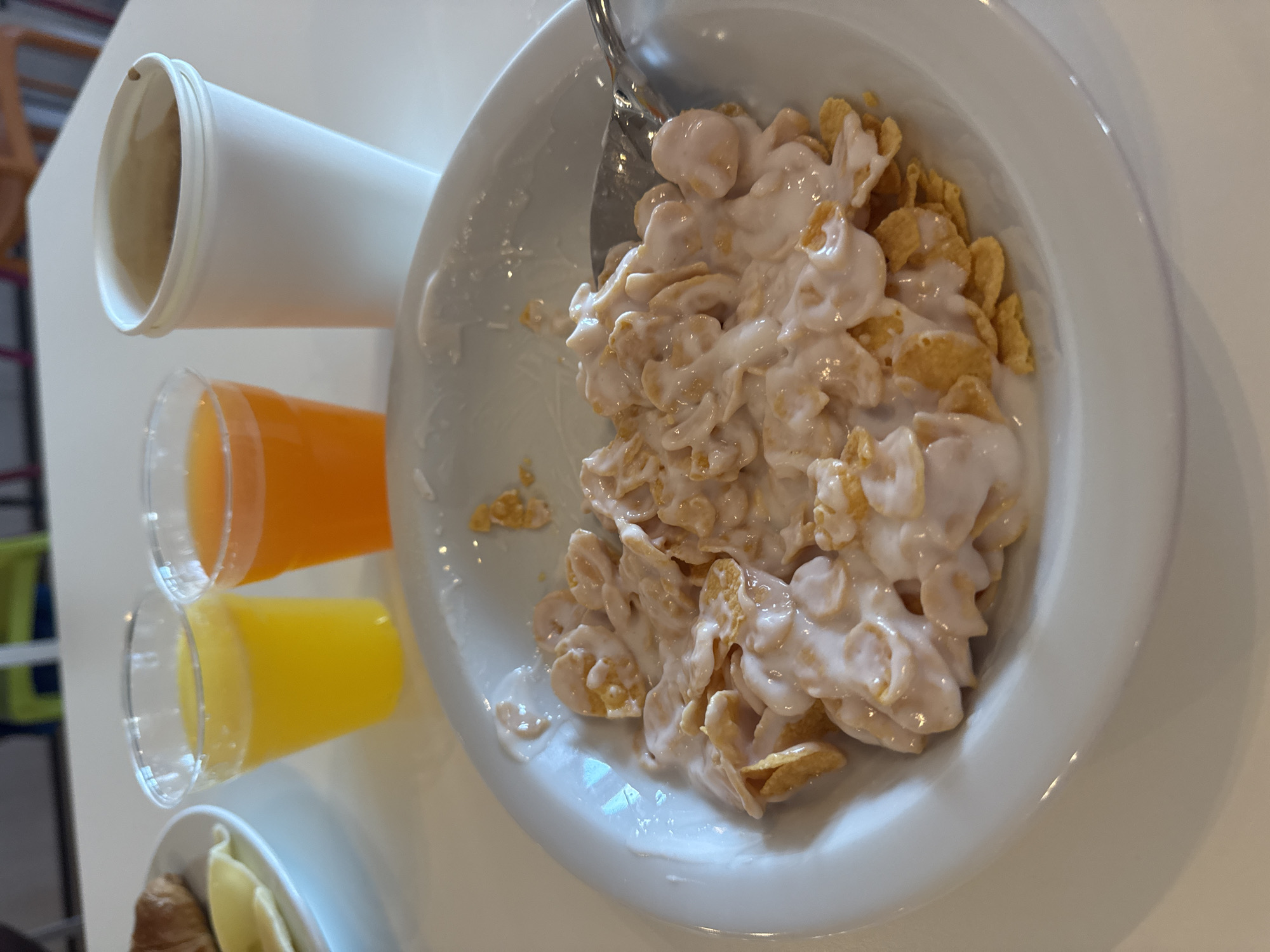 Morning breakfast spread in Isola delle Femmine, Sicily