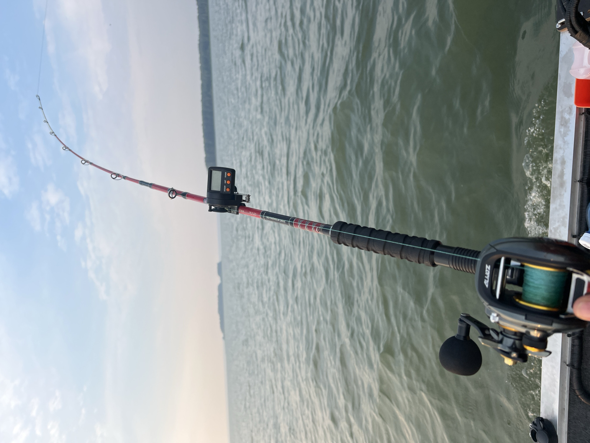 Walleye catch at sunset on a Russian river