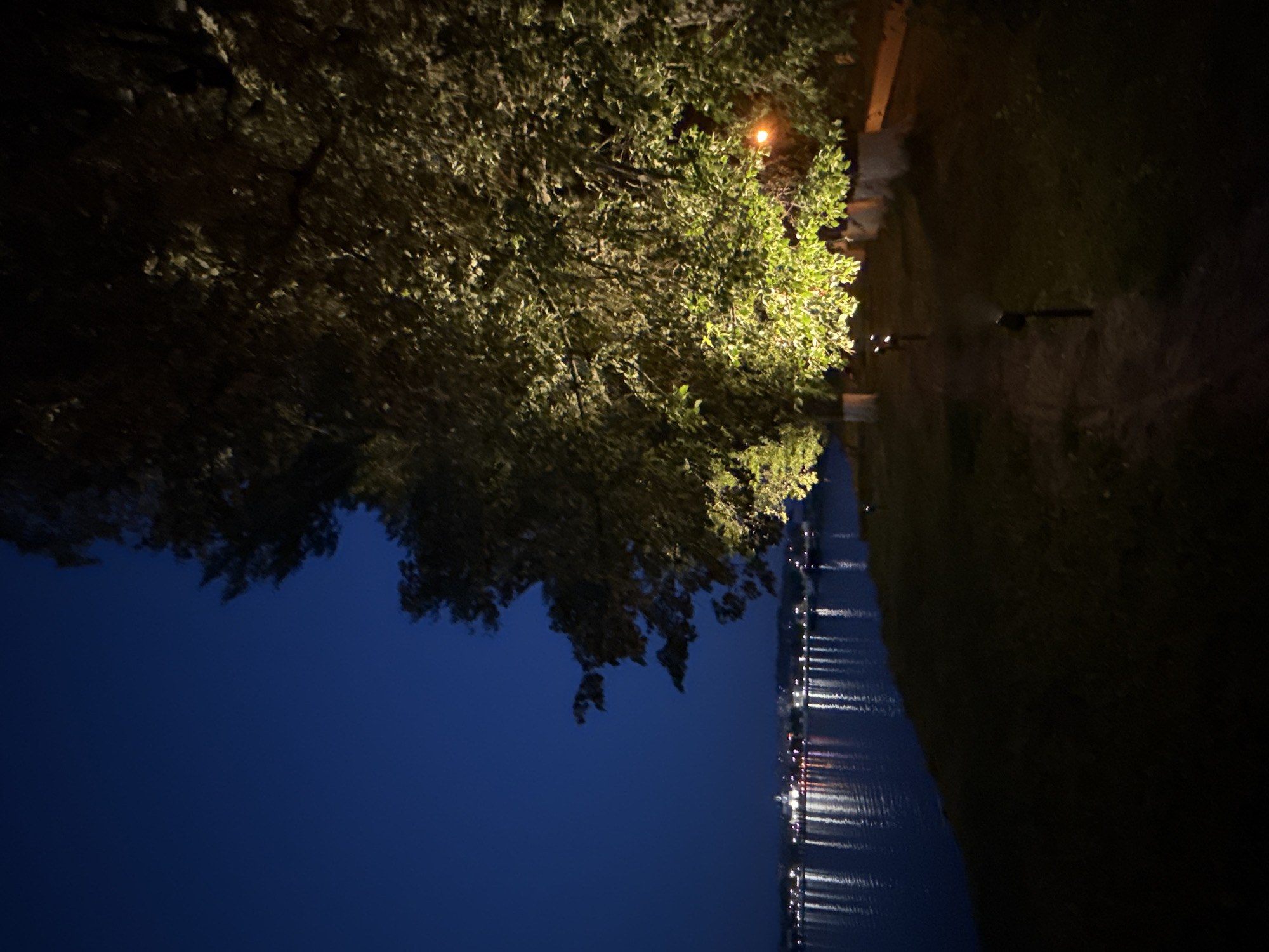 Votkinsk embankment at golden hour into night