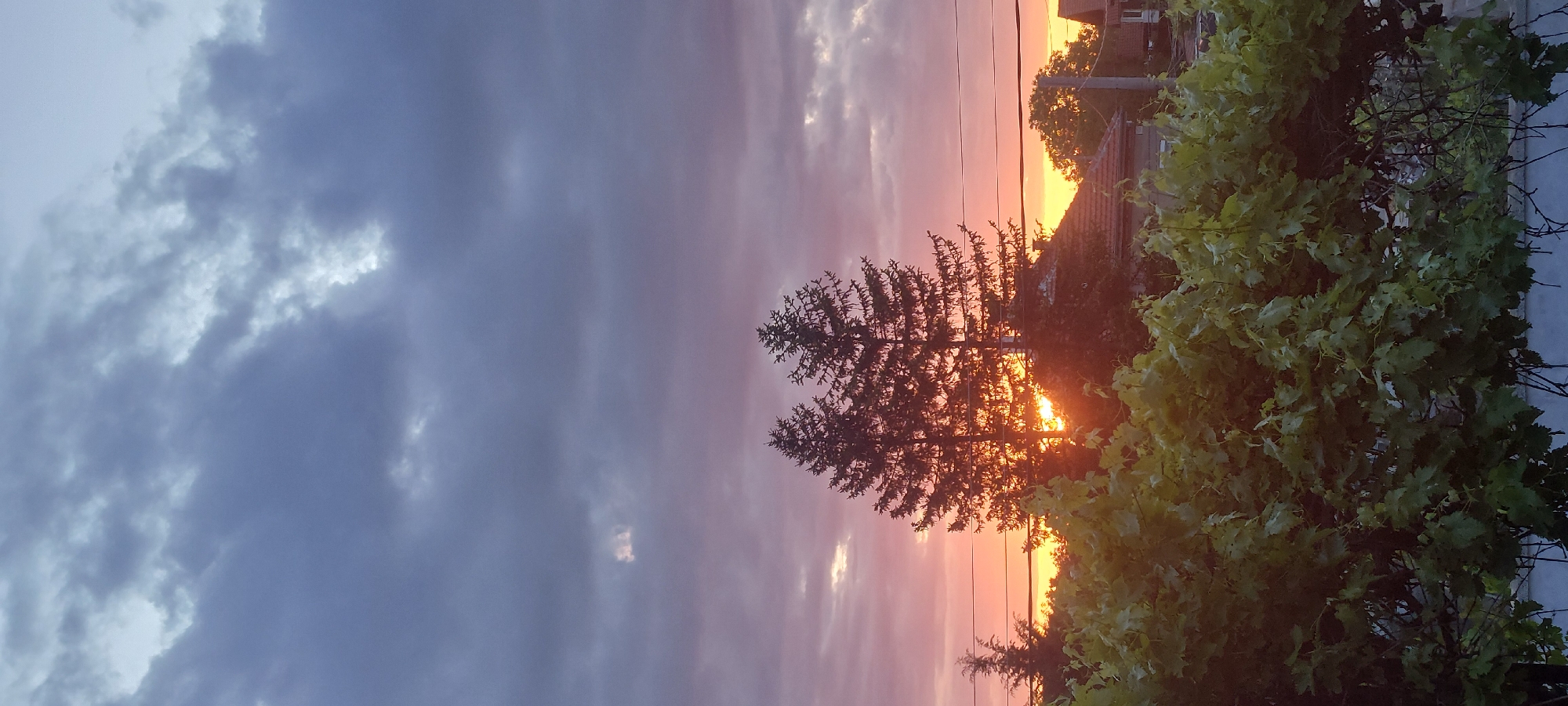 Sunset documented by witness in Yagodovo, Bulgaria May 18