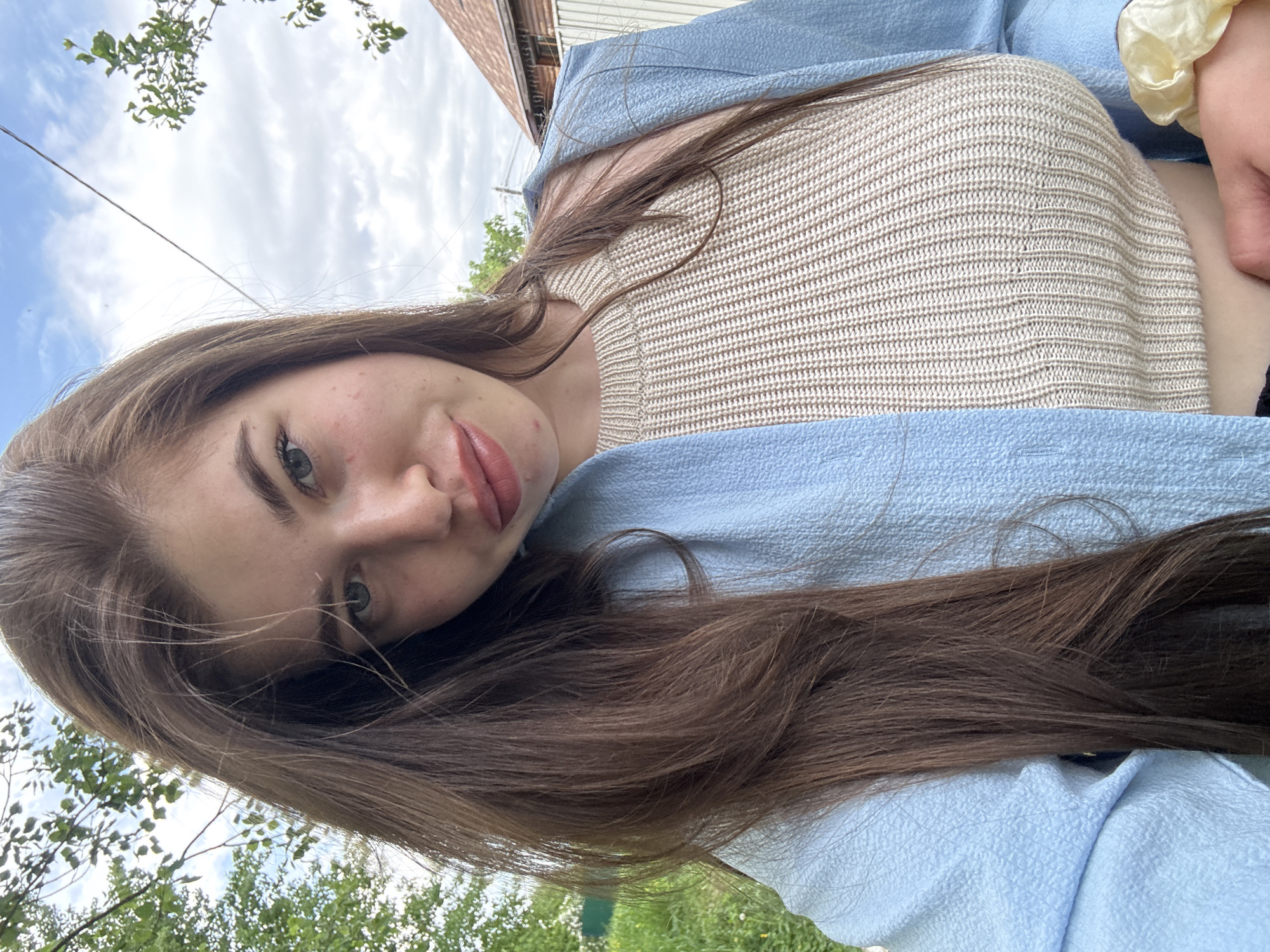 Woman photographed in casual portraits in rural Russia