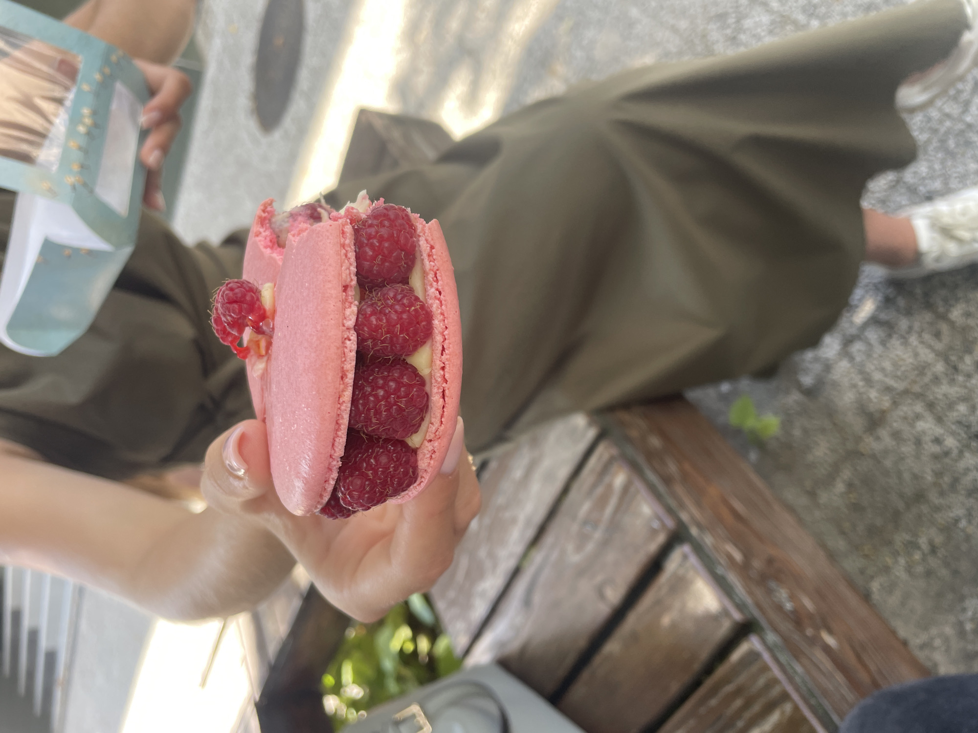 Afternoon coffee and macarons near City Spring Apartments, Chișinău