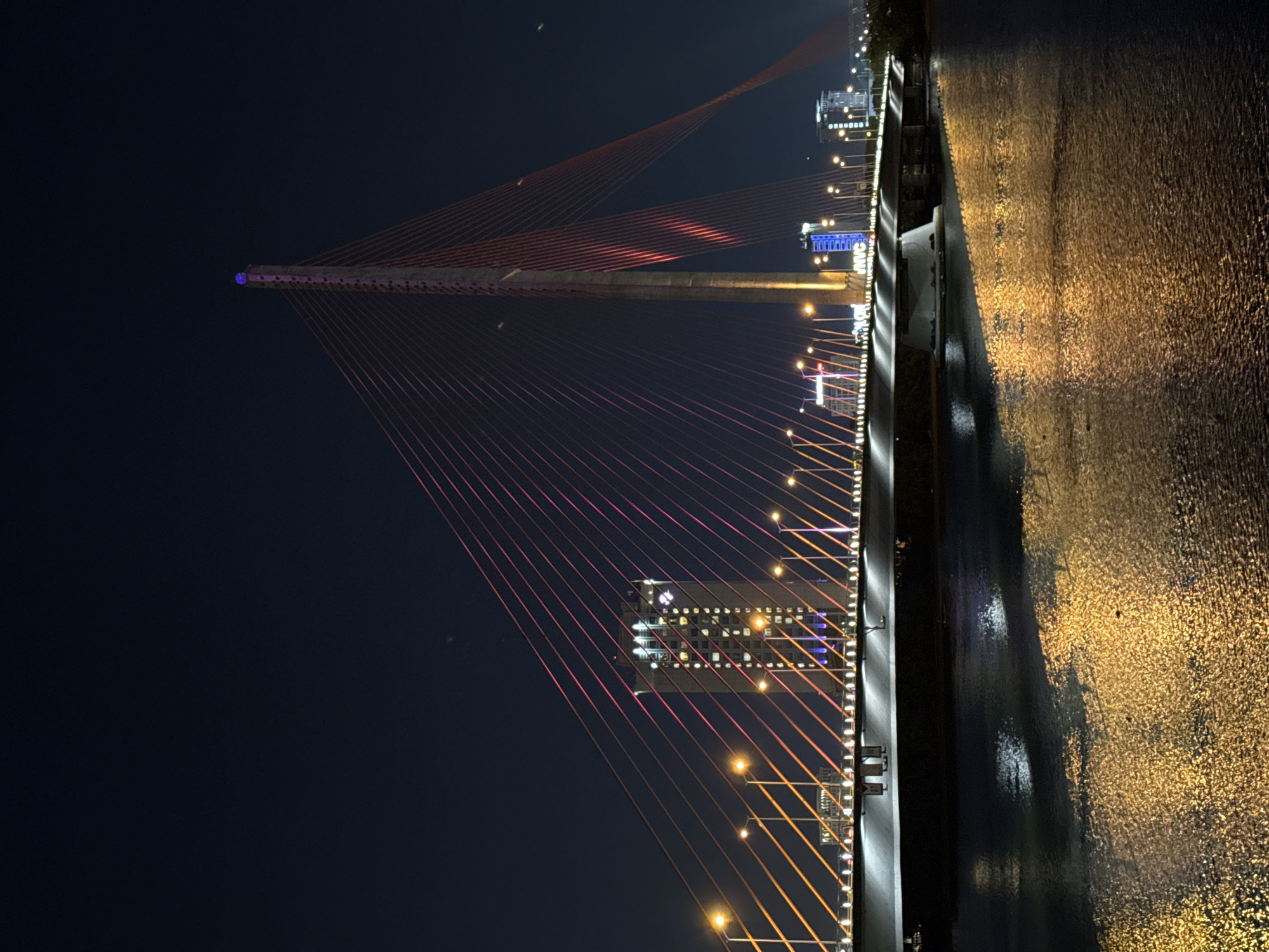 Nighttime cityscape documentation captures illuminated Đà Nẵng waterfront