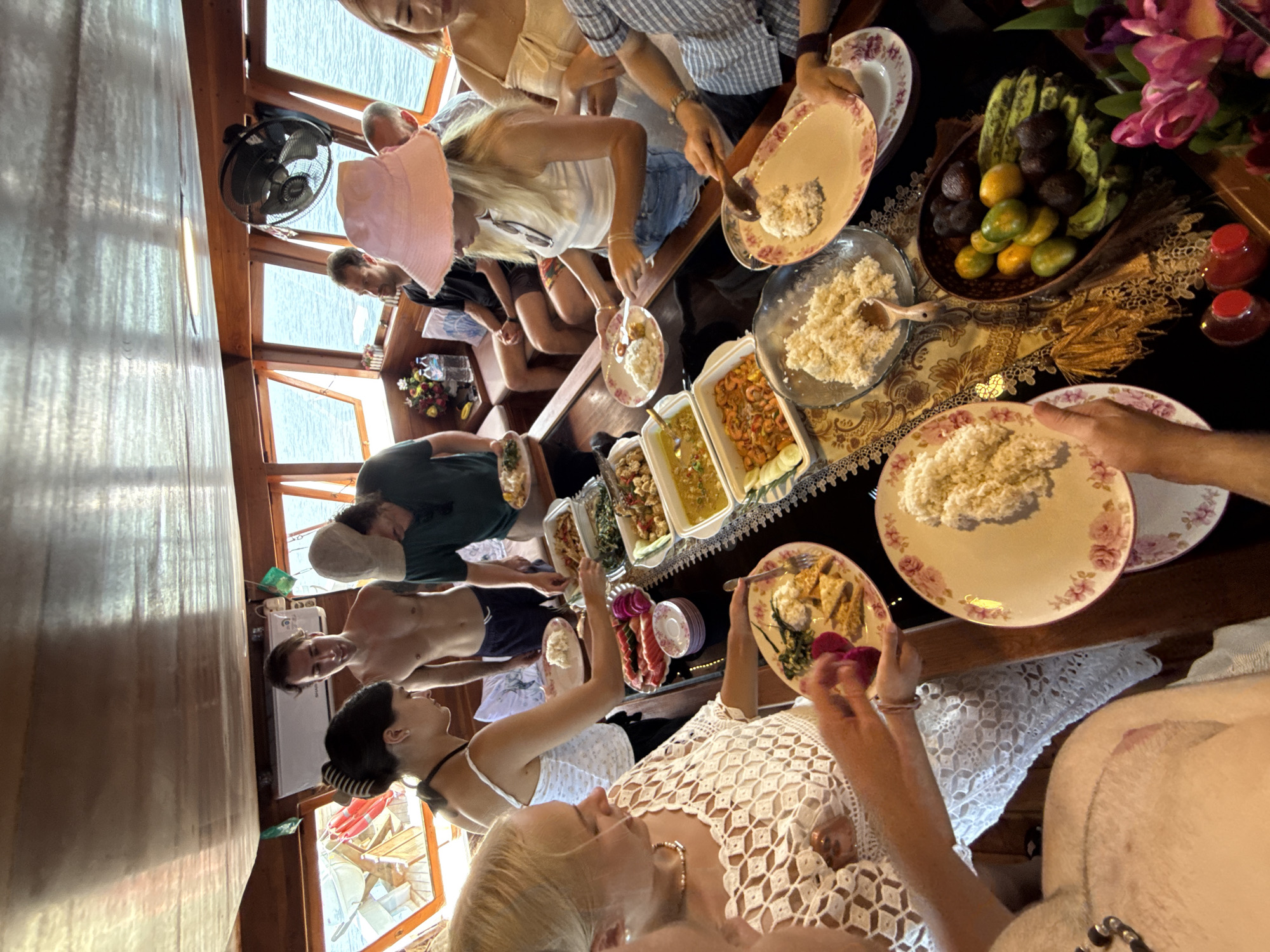 Community meal gathering observed in Indonesia early morning
