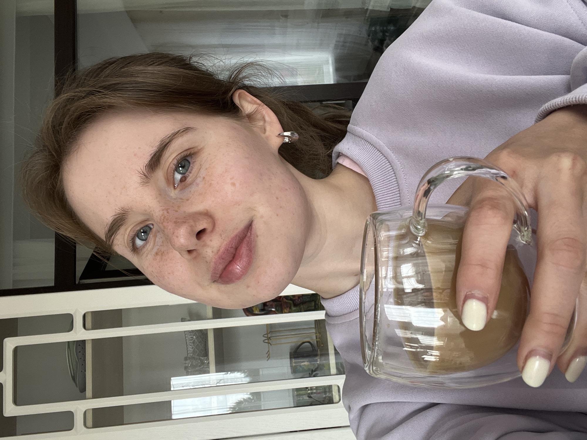 Morning domestic life documented in Chaikovsky, Russia household