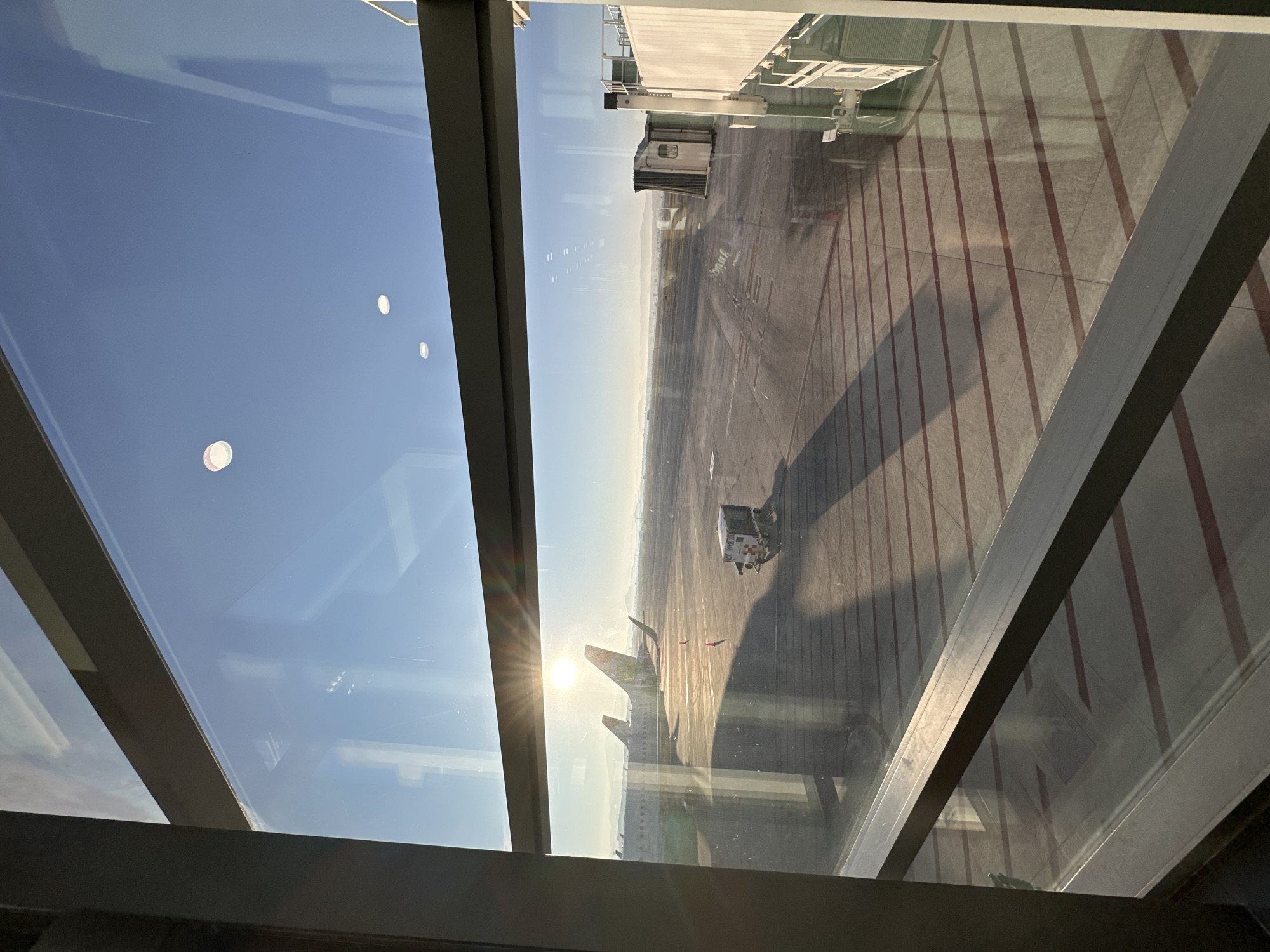 Traveler documents scenes at Felipe Ángeles International Airport