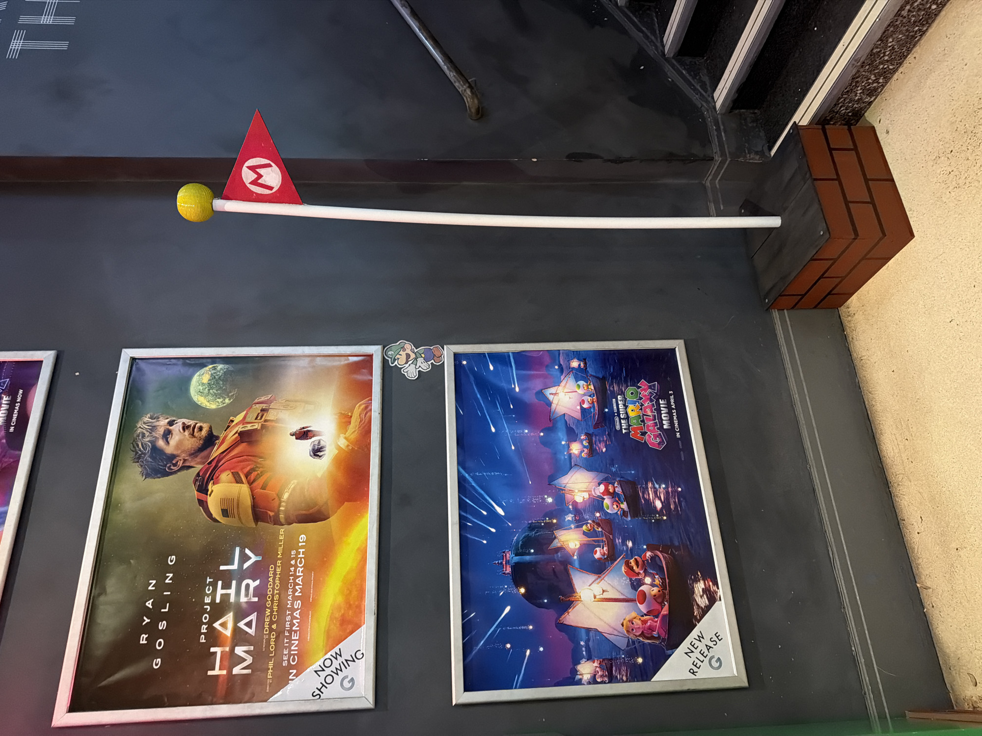 Cinema visit documented in London with movie posters, snacks