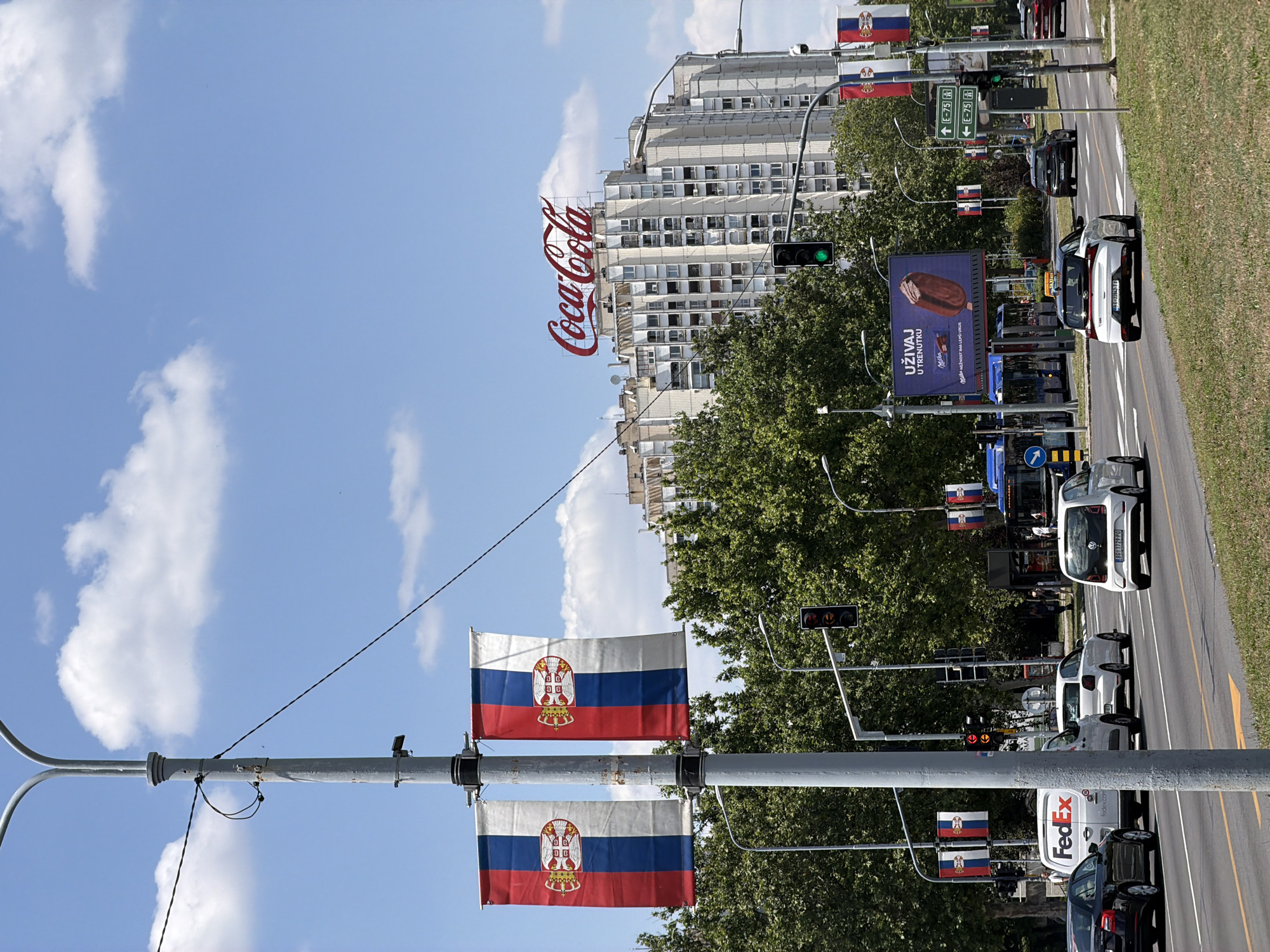 Sunny street life snapshot from Belgrade on a June morning
