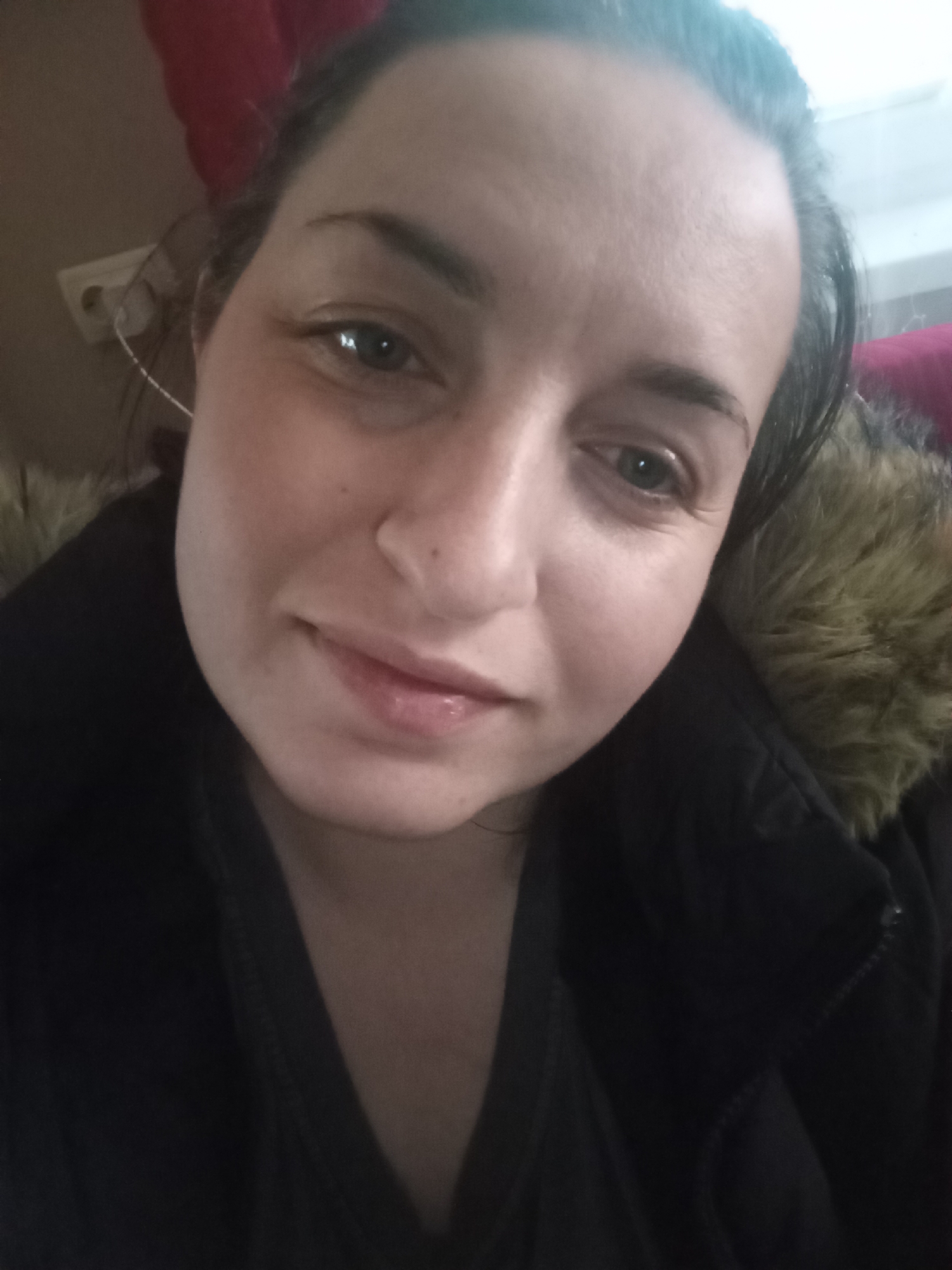 Woman photographed in portrait selfie in Tipchenitsa, Bulgaria