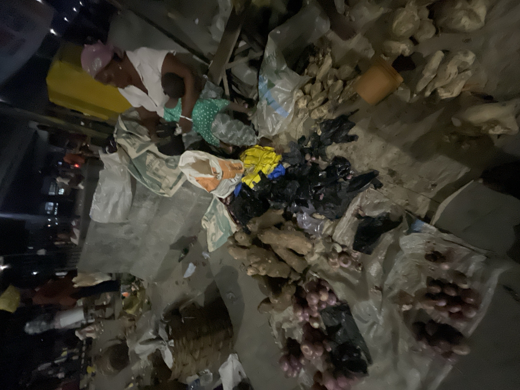 Evening market and street activity observed in Lekki