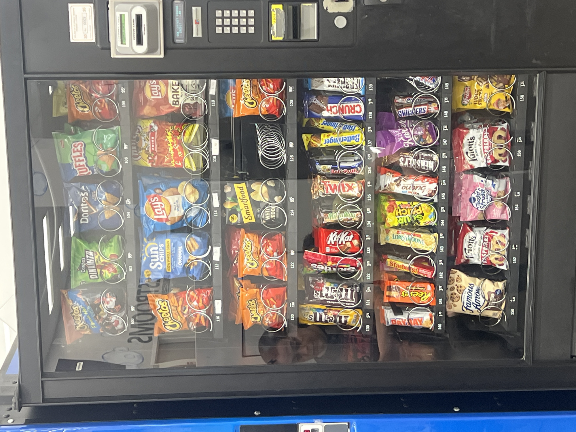 Evening scenes captured at public indoor facility with laundromat