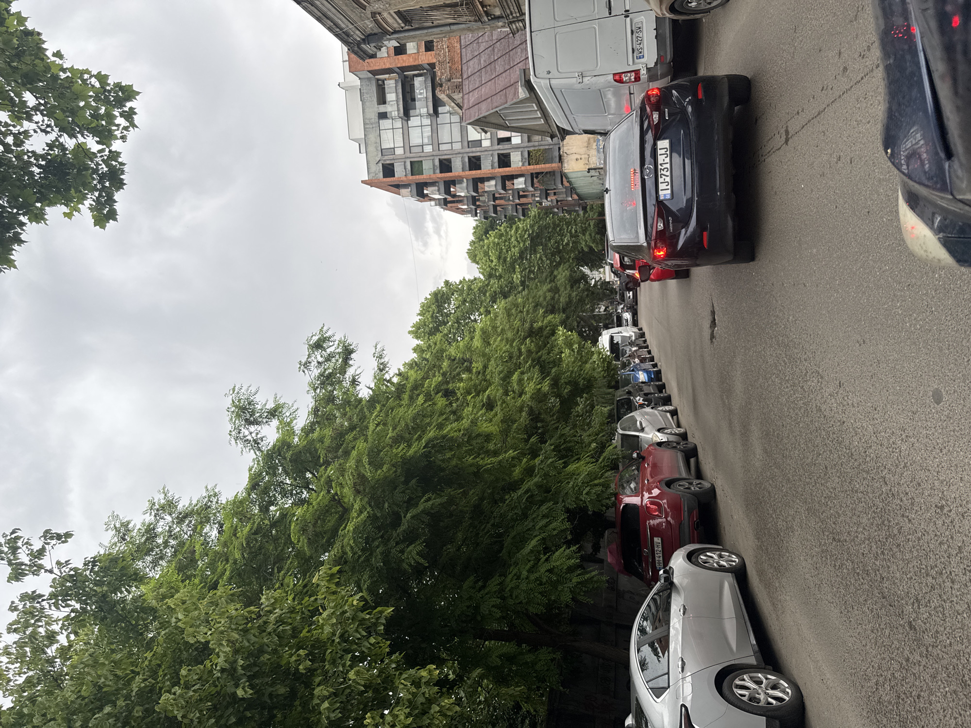 Morning street life documented across Tbilisi during traffic hours