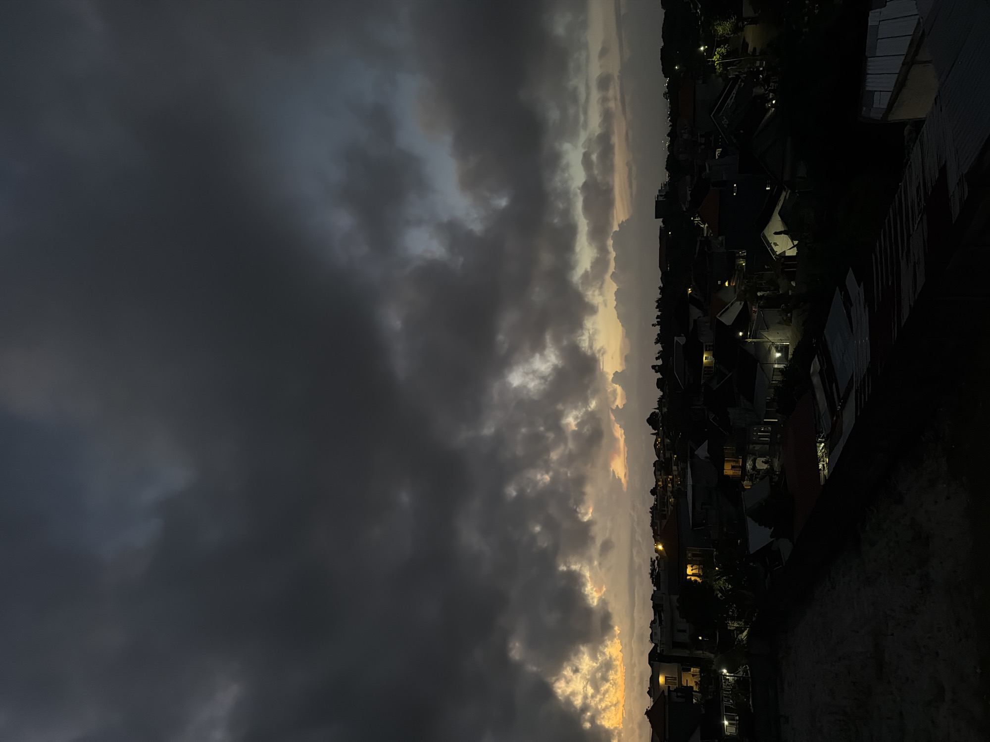 Twilight rooftop scenes captured in Kuta Selatan, Indonesia