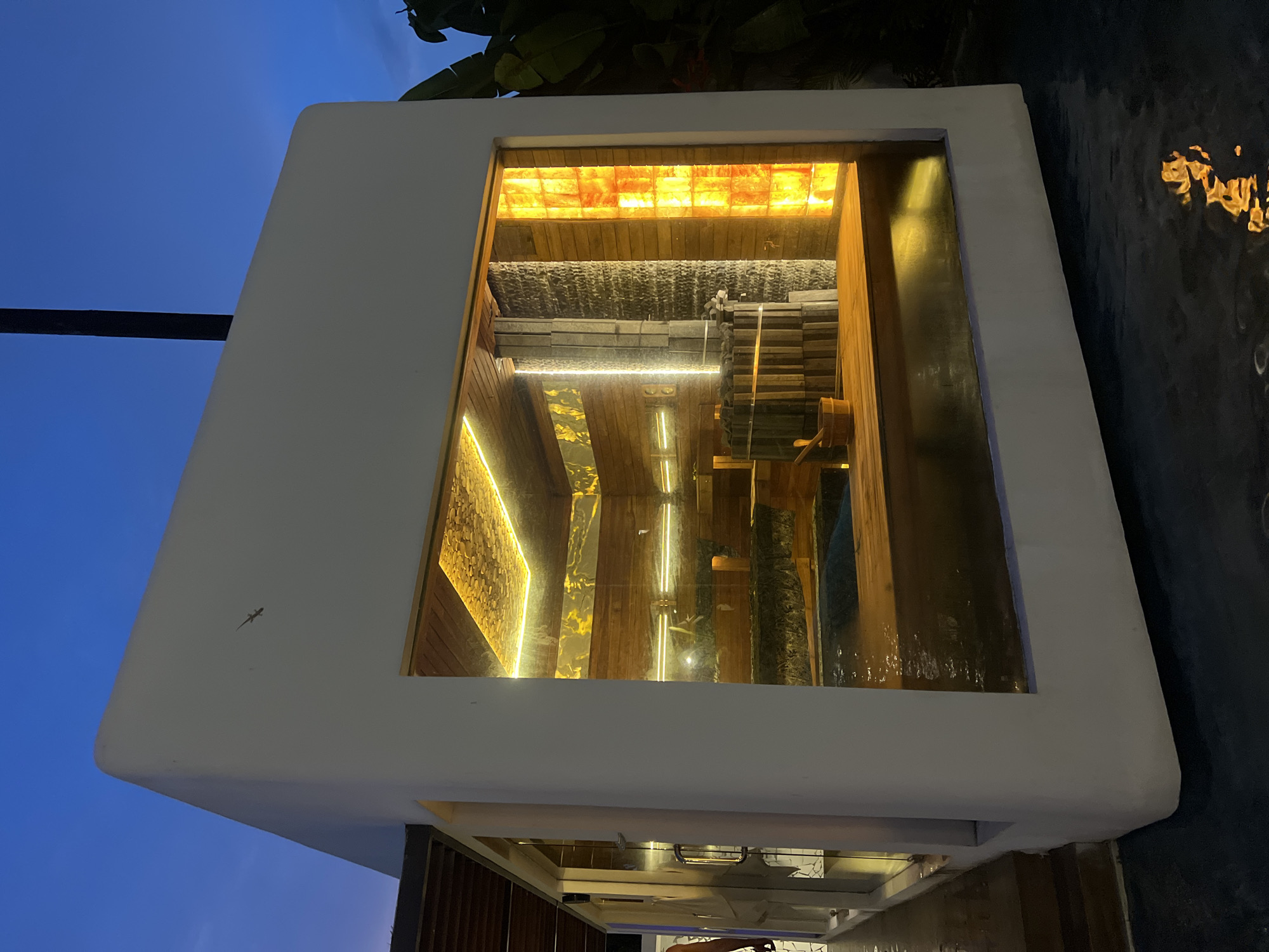 Woman visits modern restaurant in Ubud, Indonesia